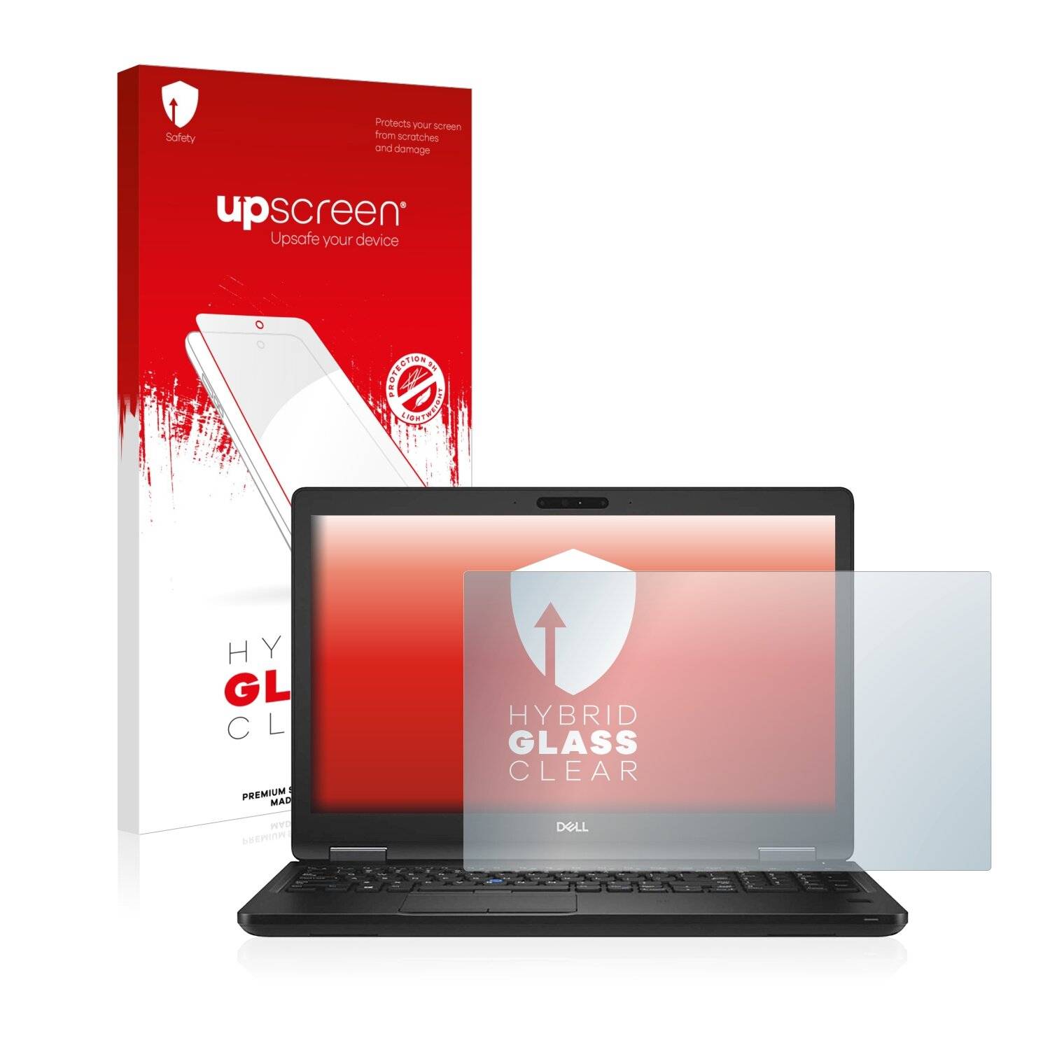 upscreen Hybrid Glass Clear Premium Schutzglas Folie für Dell Latitude