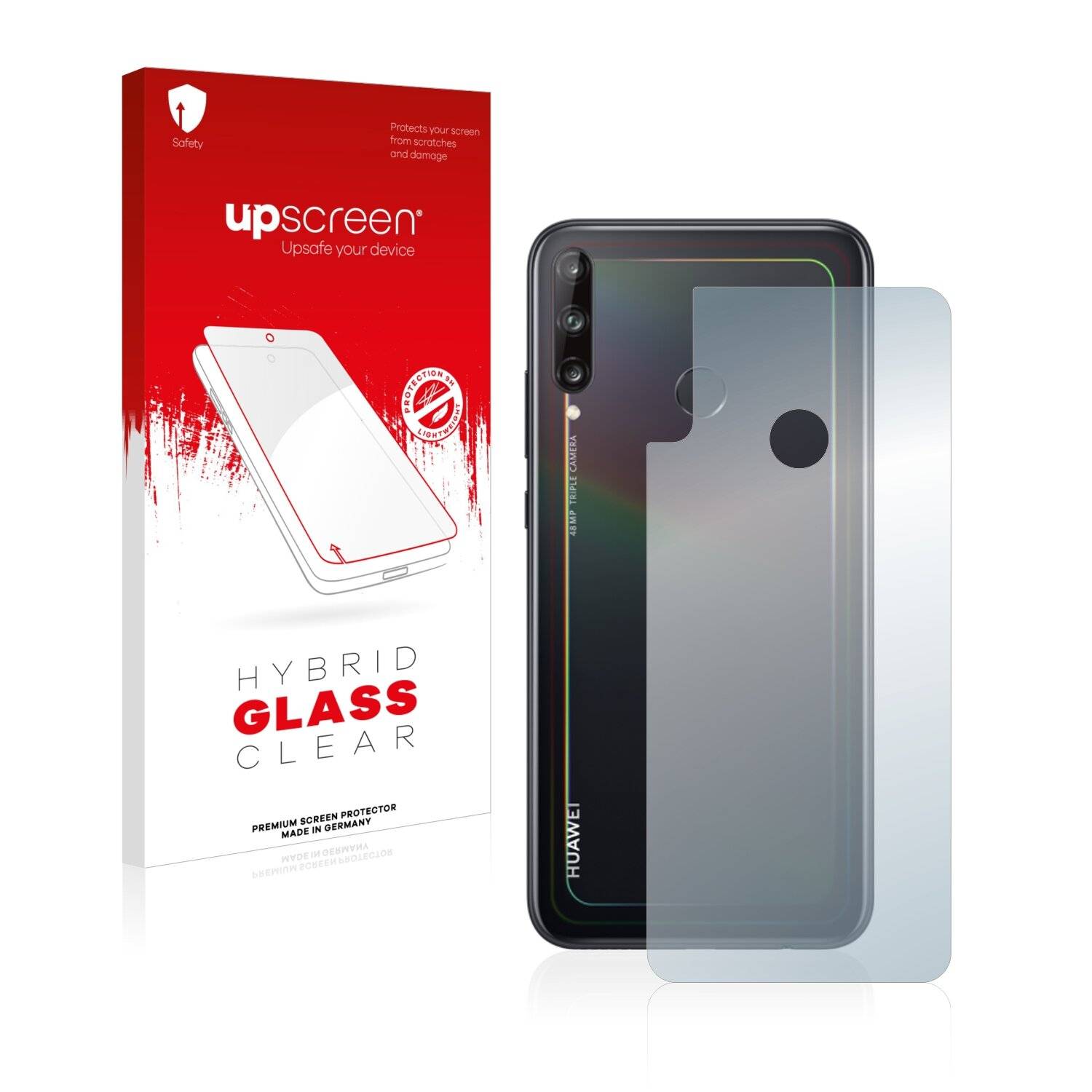 upscreen Hybrid Glass Clear Premium Schutzglas Folie für Huawei P40 Lite E