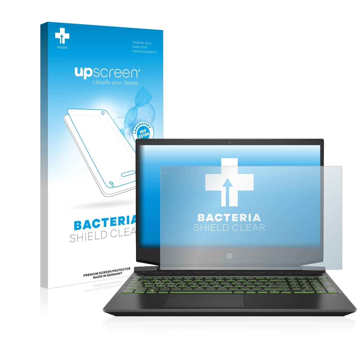upscreen Bacteria Shield Clear Premium Antibakterielle Displayschutzfolie für HP Pavilion