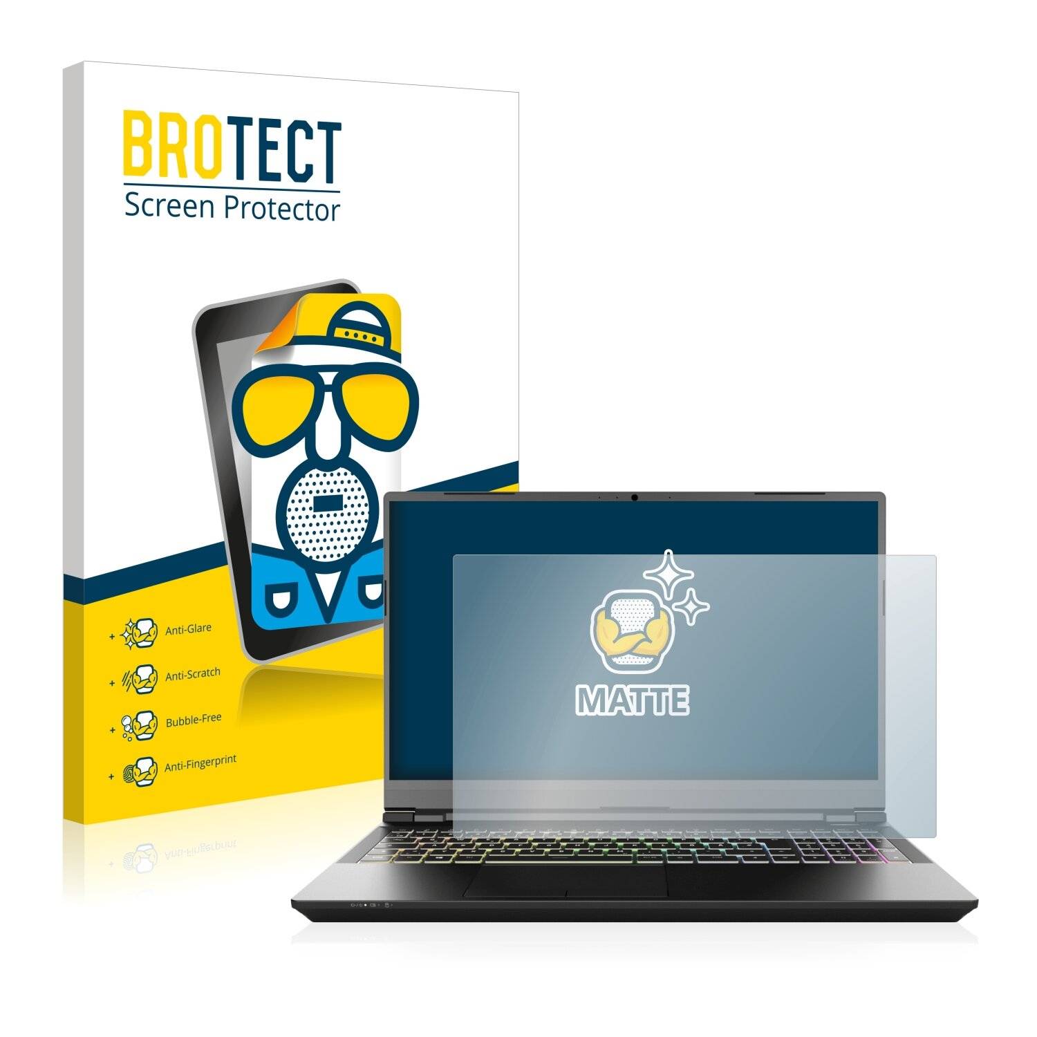 BROTECT Matte Displayschutzfolie für Schenker XMG Pro 15 - Entspiegelt,