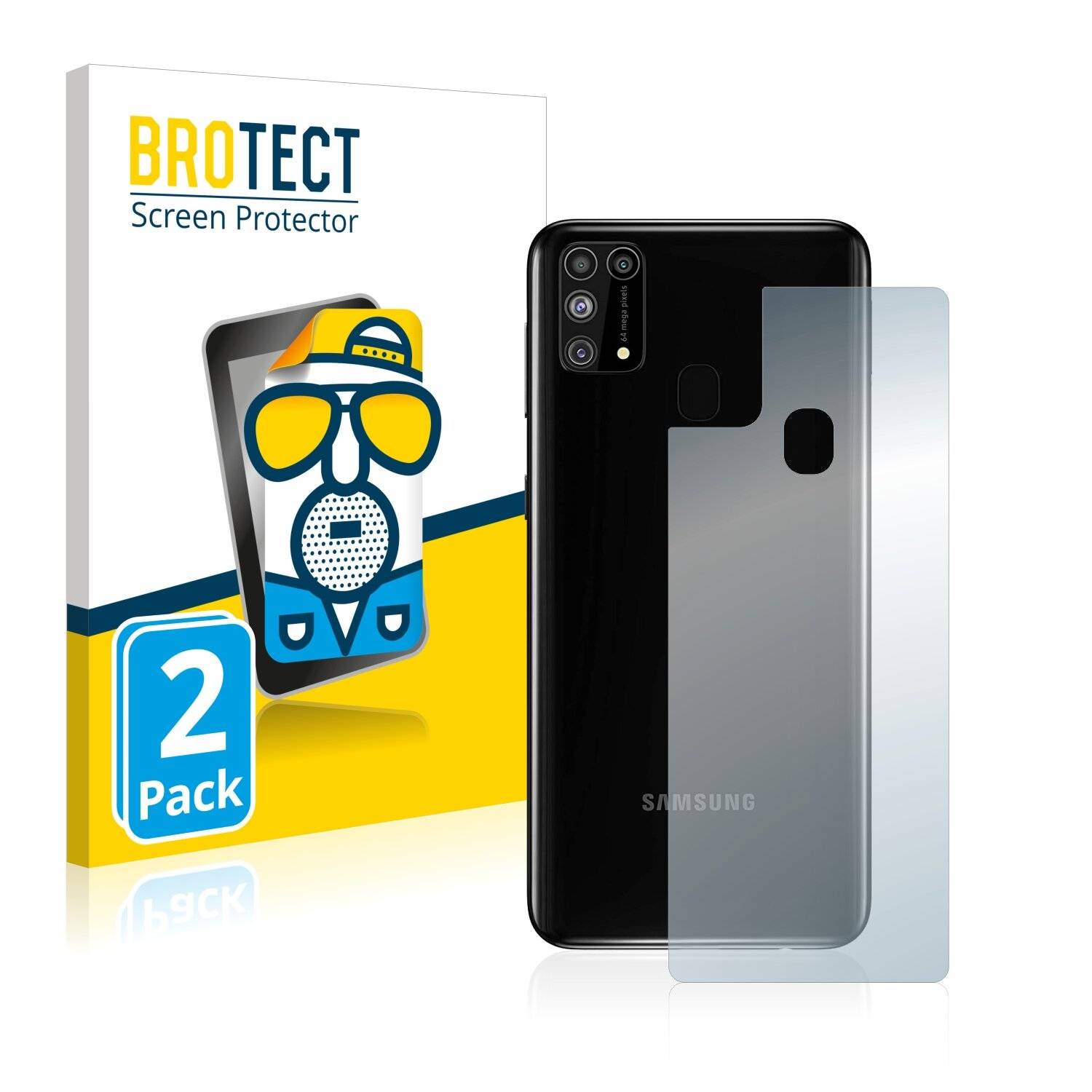 2x BROTECT Matte Displayschutzfolie für Samsung Galaxy M31 Prime (Rückseite) - Entspiegelt,