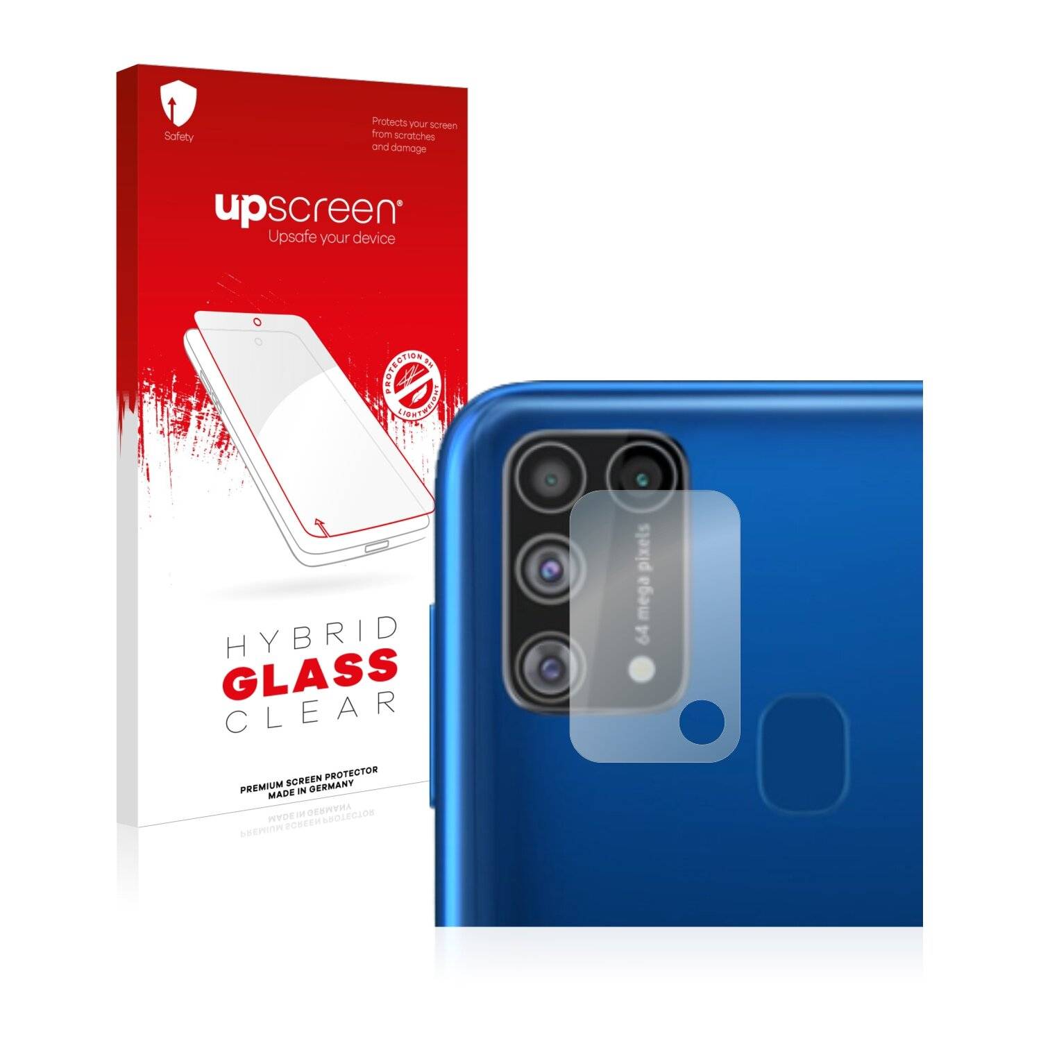 upscreen Hybrid Glass Clear Premium Schutzglas Folie für Samsung Galaxy M31 (NUR