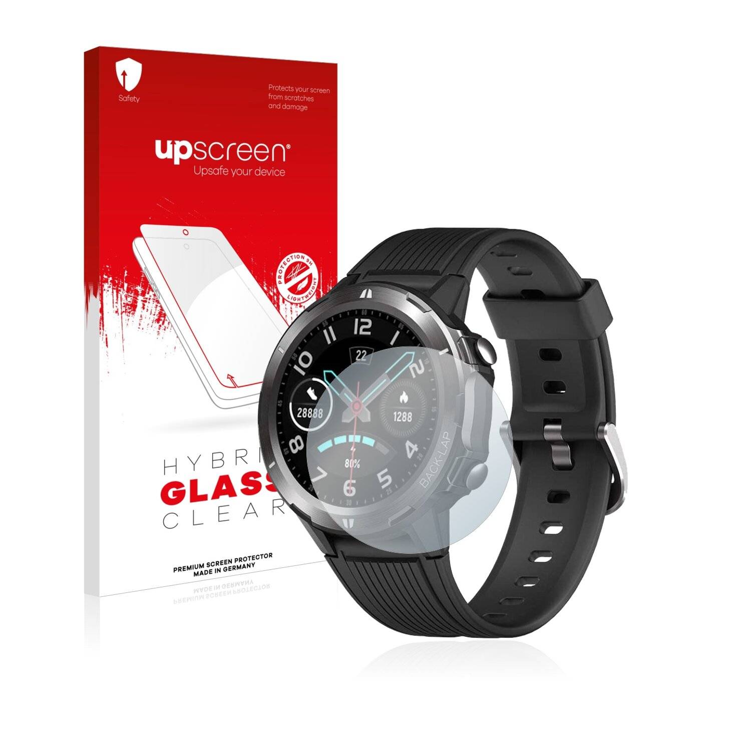 upscreen Hybrid Glass Clear Premium Schutzglas Folie für HP EliteBook x360 830