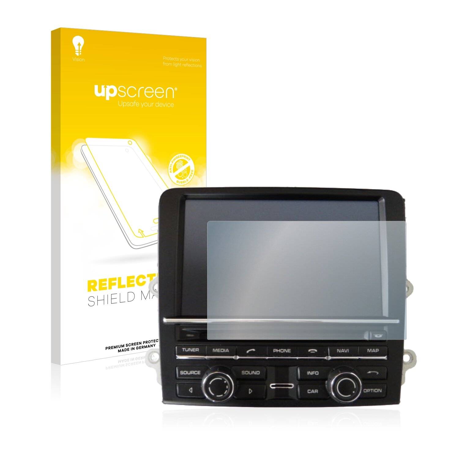 upscreen Reflection Shield Matte Premium Displayschutzfolie für Porsche Boxster 982 2004 PCM