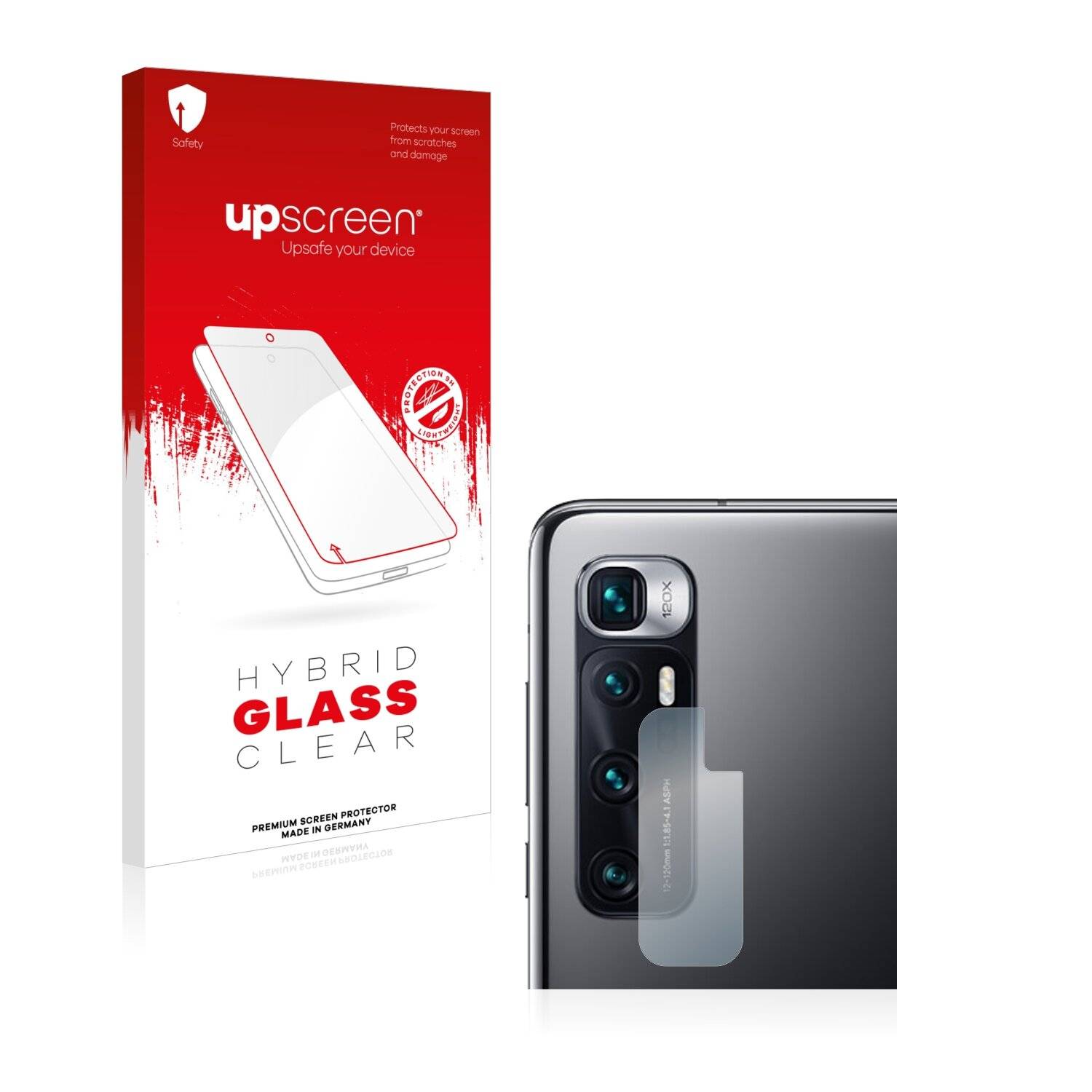 upscreen Hybrid Glass Clear Premium Schutzglas Folie für Xiaomi Mi 10 Ultra (NUR