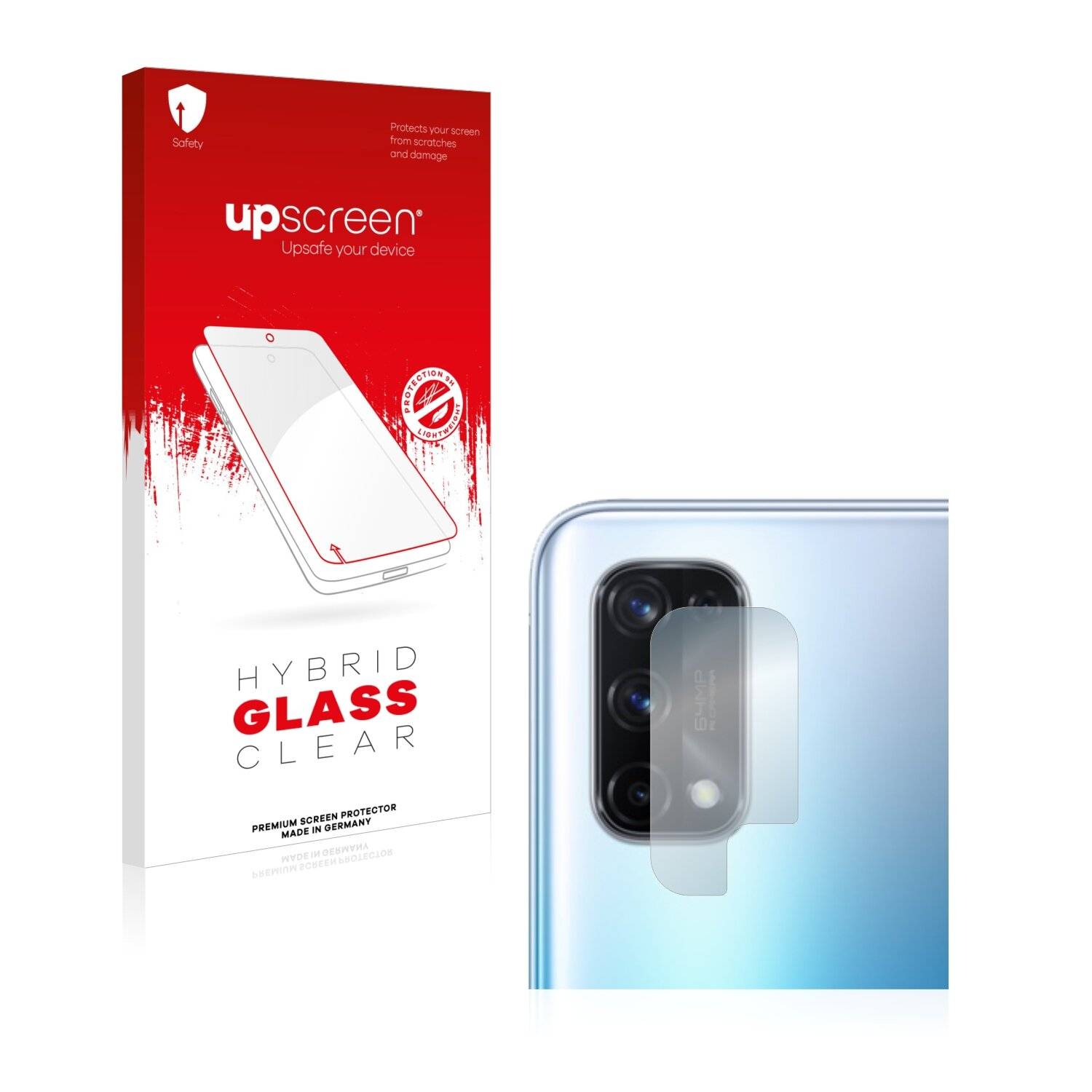 upscreen Hybrid Glass Clear Premium Schutzglas Folie für Realme X7 (NUR