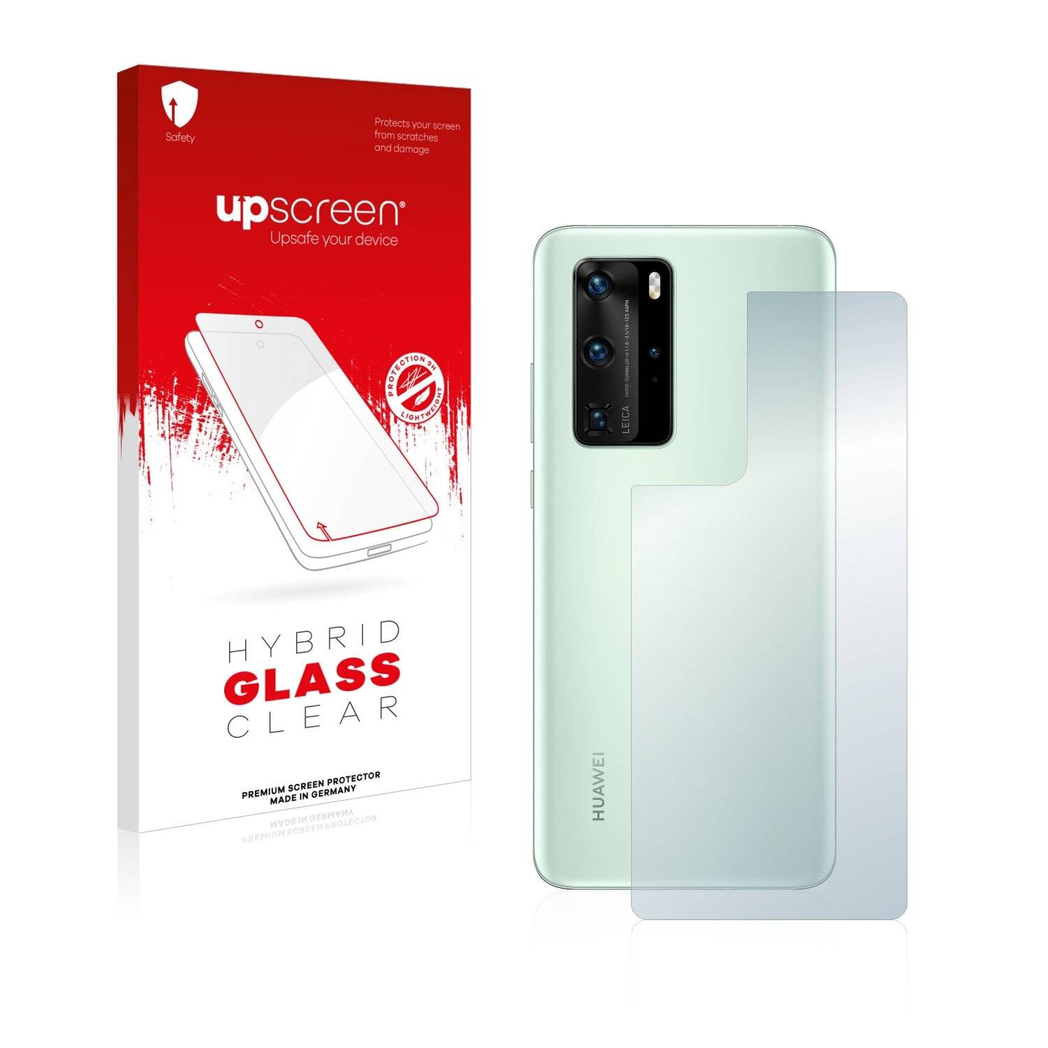 upscreen Hybrid Glass Clear Premium Schutzglas Folie für Huawei P40
