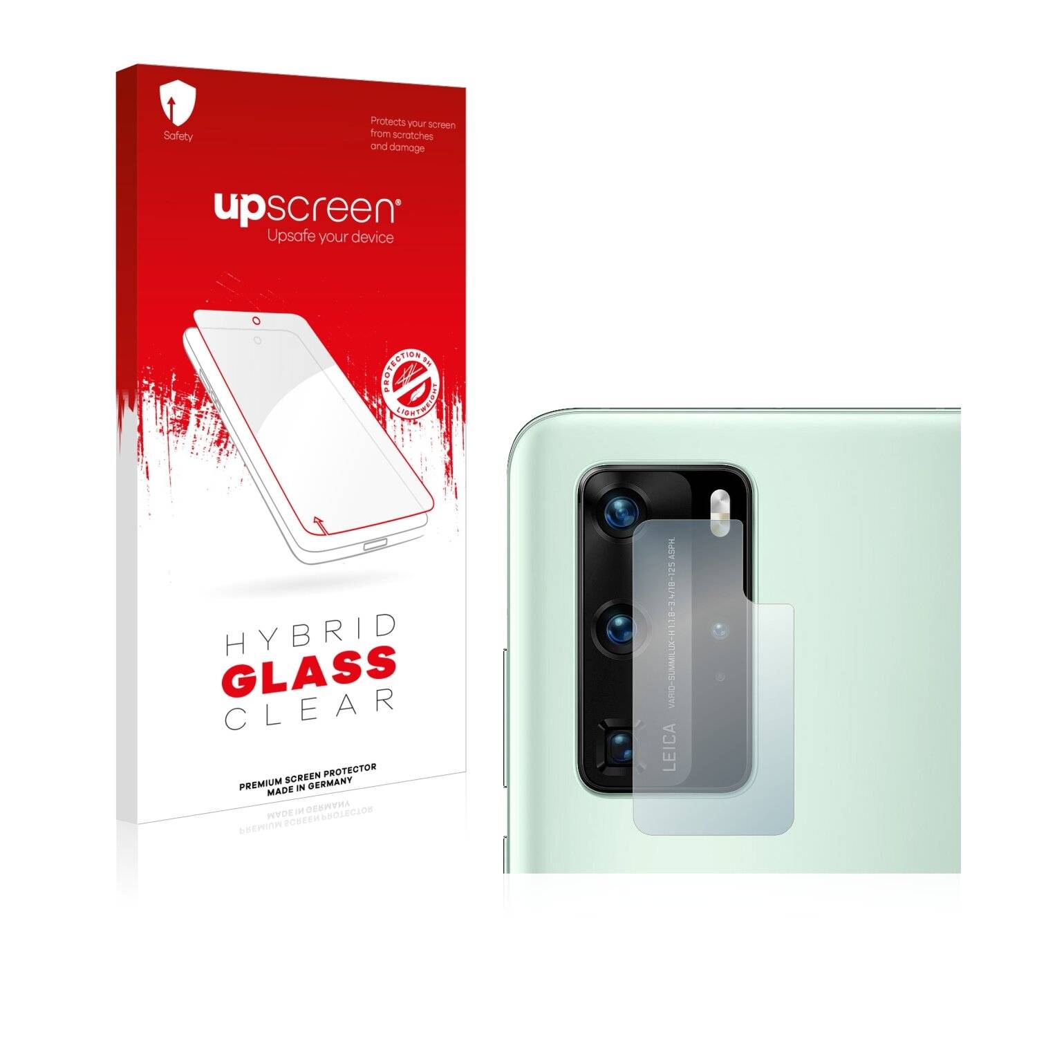 upscreen Hybrid Glass Clear Premium Schutzglas Folie für Huawei P40 (NUR