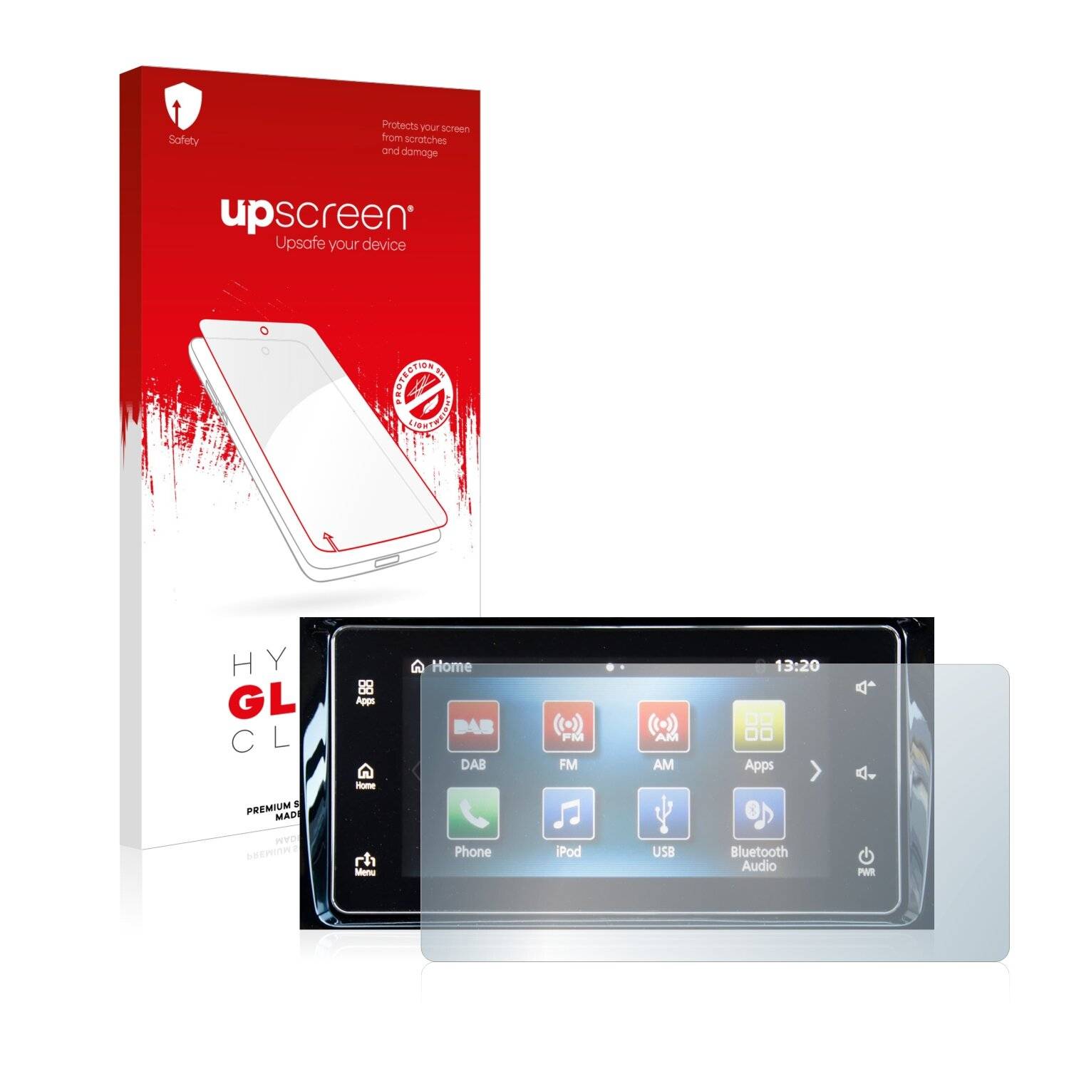 upscreen Hybrid Glass Clear Premium Schutzglas Folie für Mitsubishi ASX MY18 Infotainment