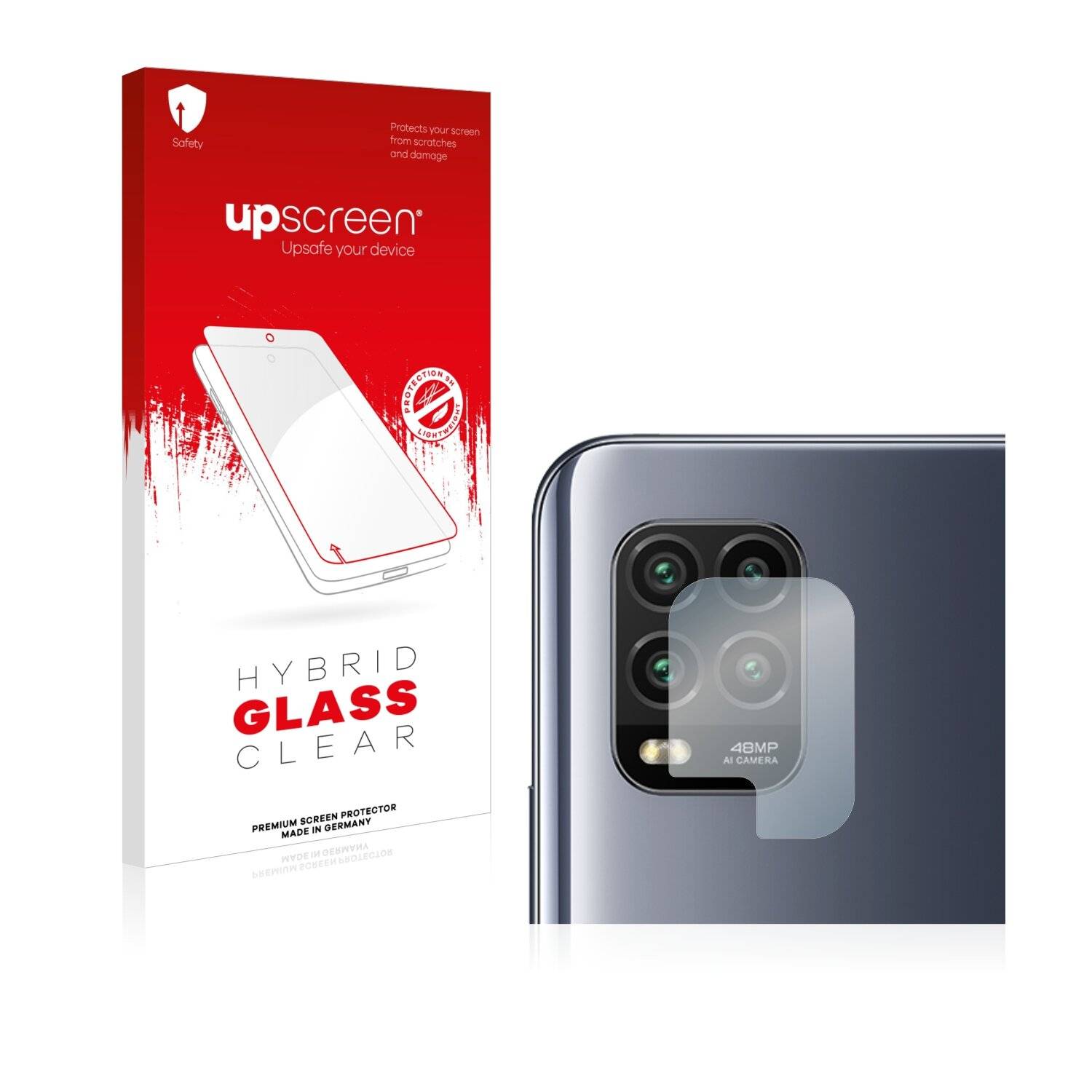 upscreen Hybrid Glass Clear Premium Schutzglas Folie für Xiaomi Mi 10 Lite (NUR