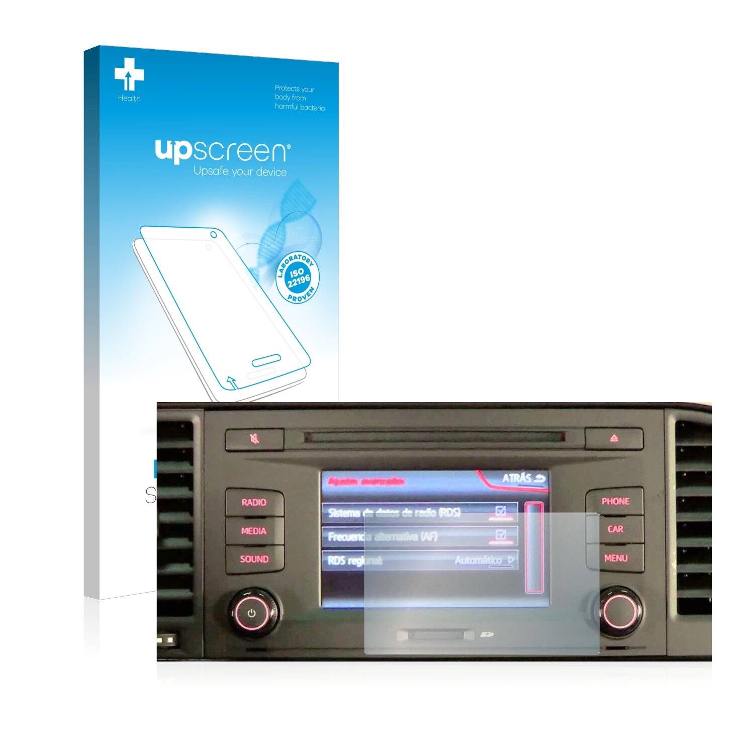upscreen Bacteria Shield Clear Premium Antibakterielle Displayschutzfolie für Seat Arona