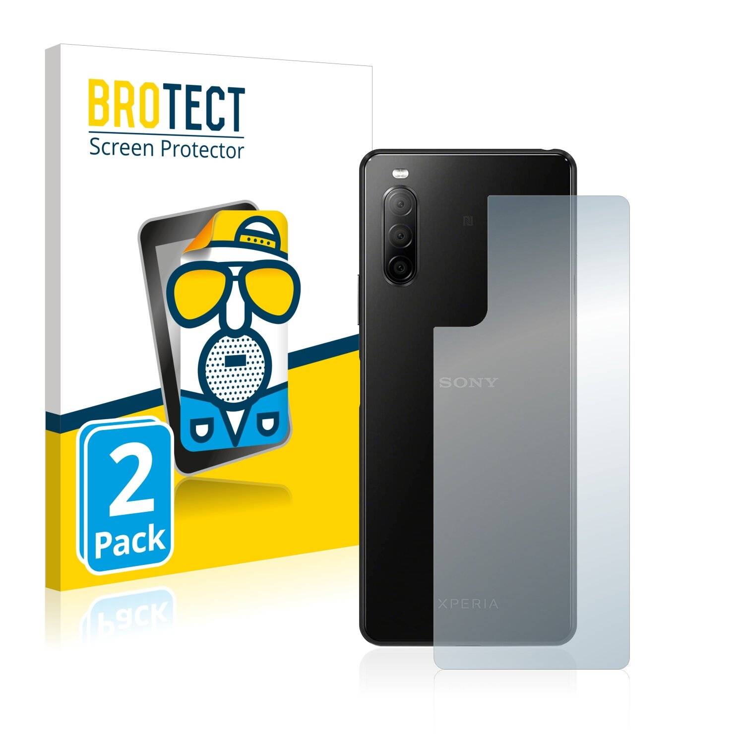 2x BROTECT Matte Displayschutzfolie für Sony Xperia 10 II (Rückseite) - Entspiegelt,