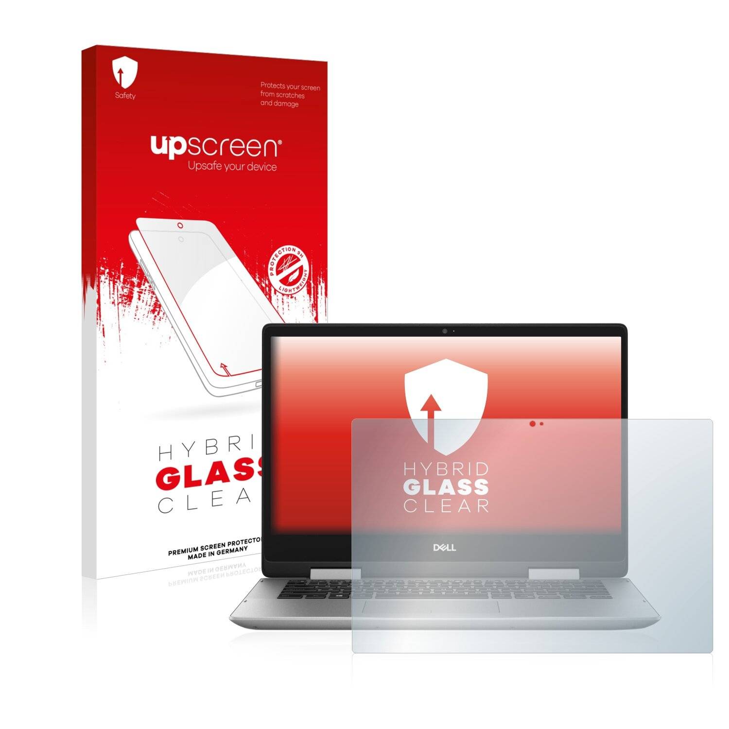 upscreen Hybrid Glass Clear Premium Schutzglas Folie für Dell Inspiron 14 5491