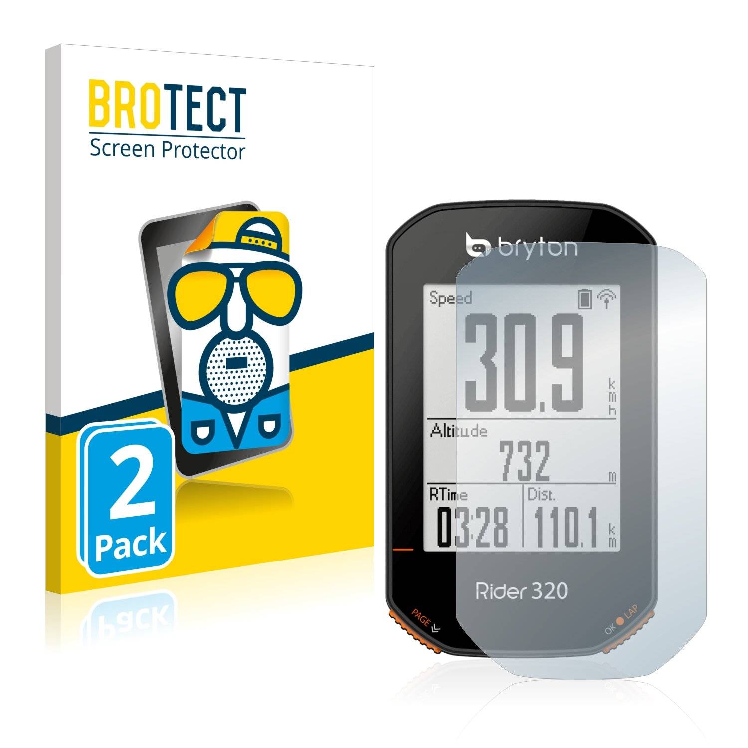 2x BROTECT Matte Displayschutzfolie für Bryton Rider 320 - Entspiegelt,