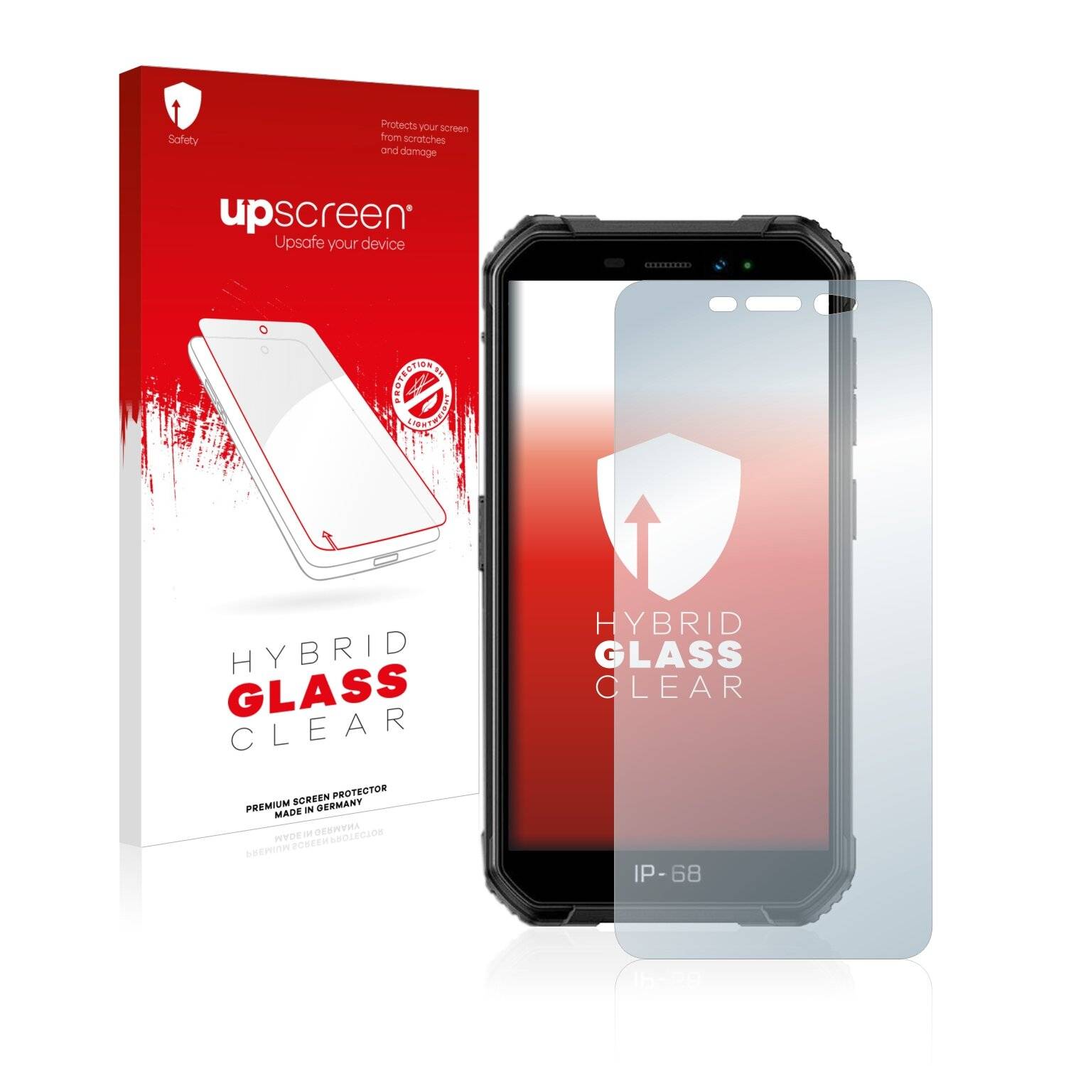 upscreen Hybrid Glass Clear Premium Schutzglas Folie für Ulefone Armor