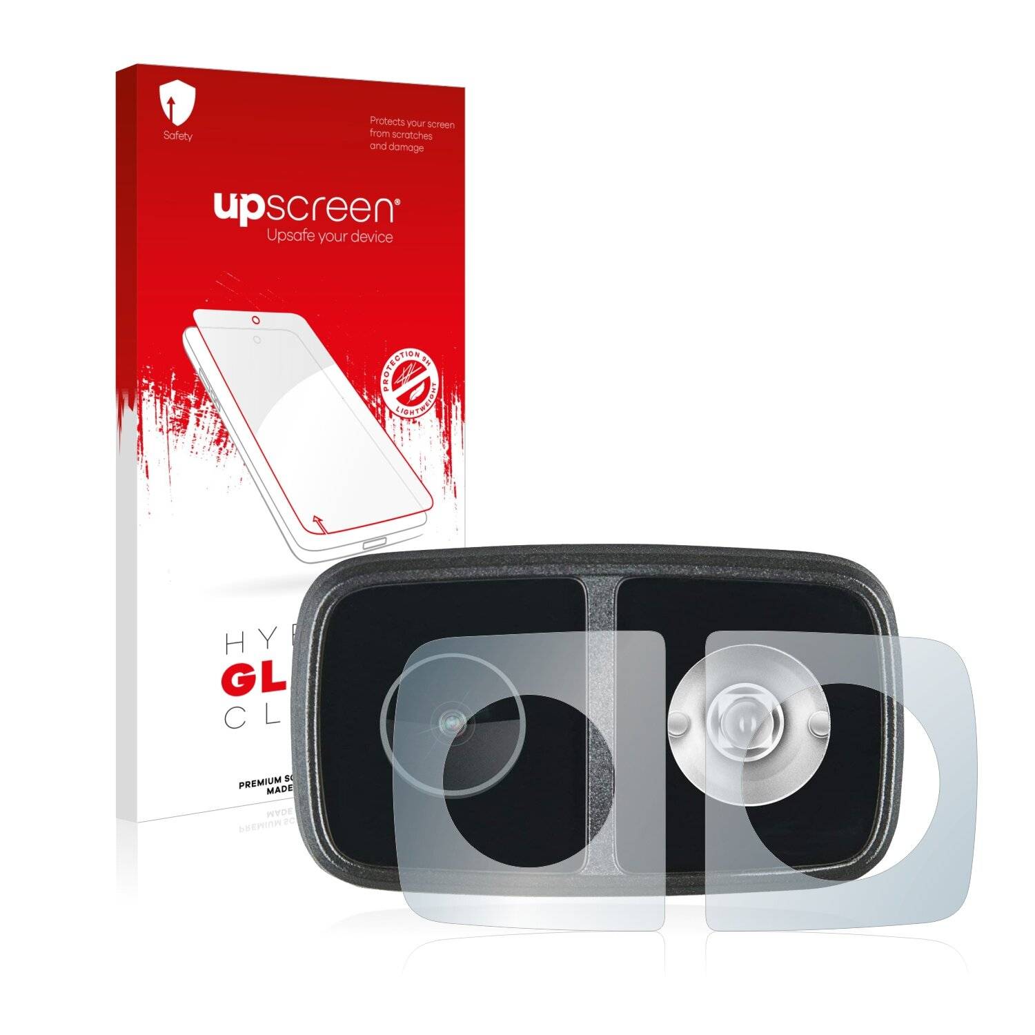 upscreen Hybrid Glass Clear Premium Schutzglas Folie für Cycliq Fly12