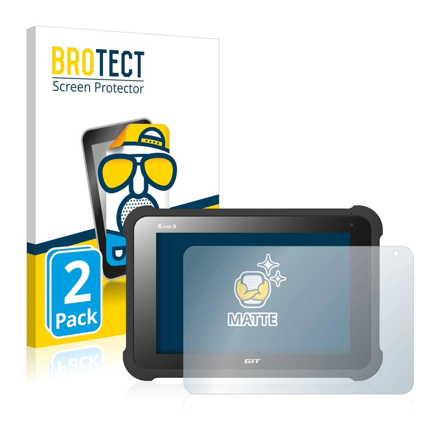 2x BROTECT Matte Displayschutzfolie für Git Scan 3 - Entspiegelt,