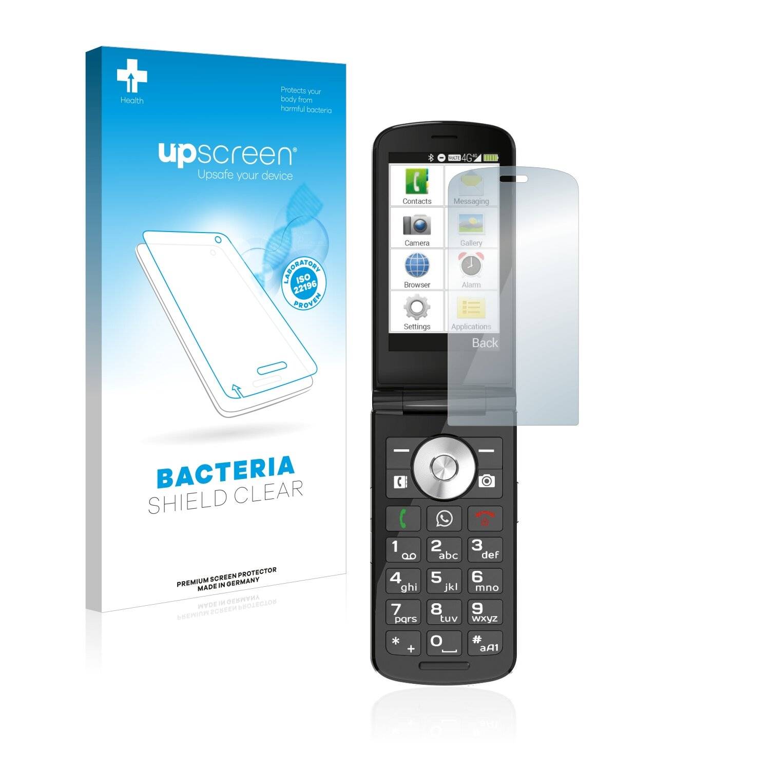 upscreen Bacteria Shield Clear Premium Antibakterielle Displayschutzfolie für Emporia