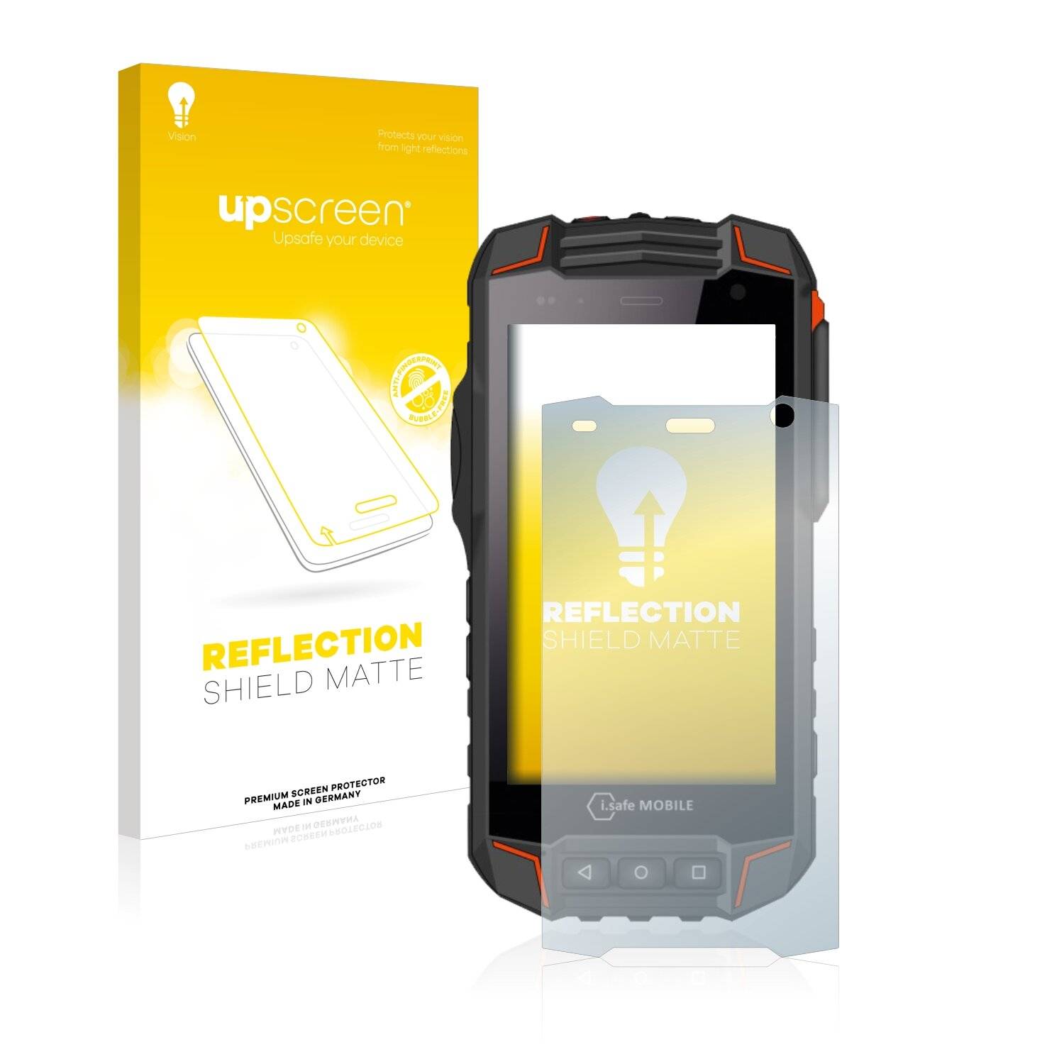 upscreen Reflection Shield Matte Premium Displayschutzfolie für i.safe