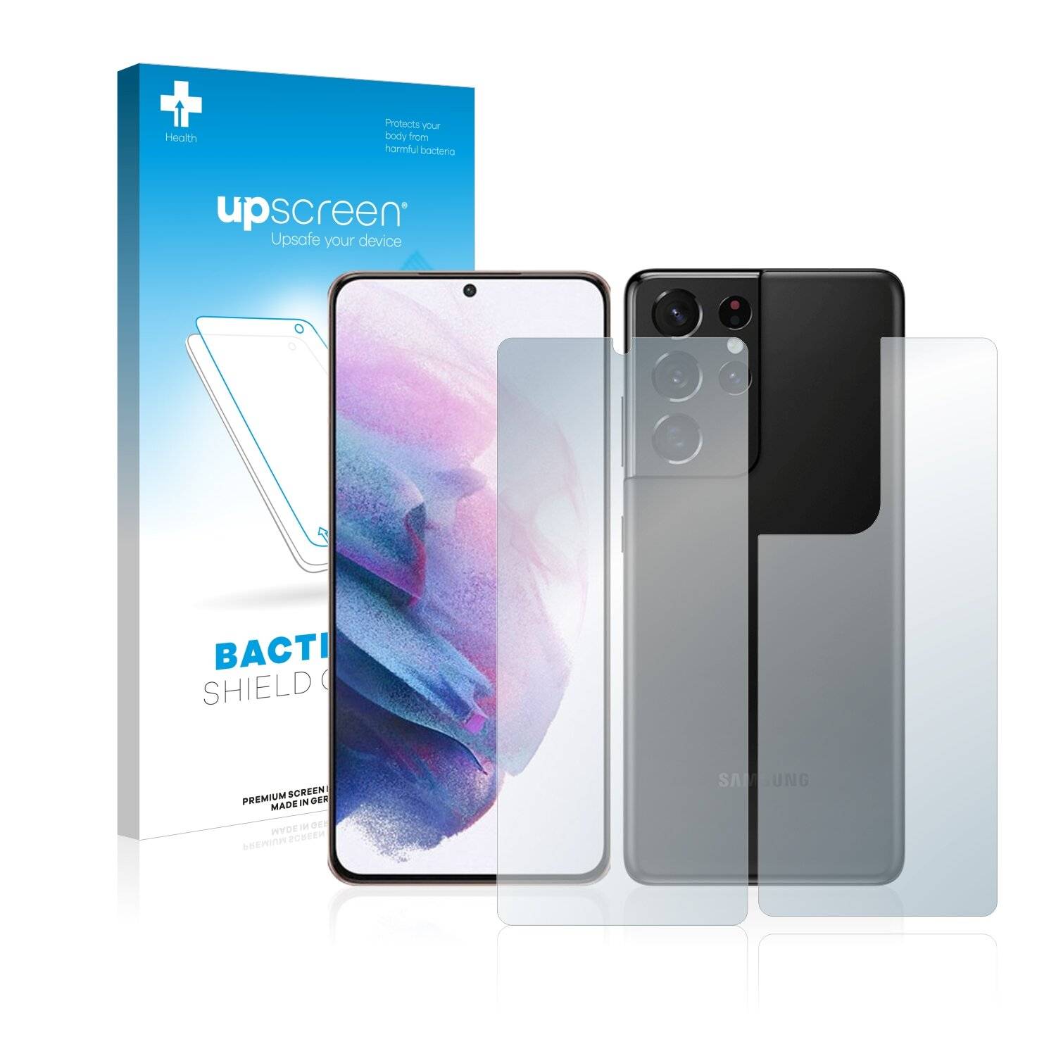 upscreen Bacteria Shield Clear Premium Antibakterielle Displayschutzfolie für Samsung Galaxy