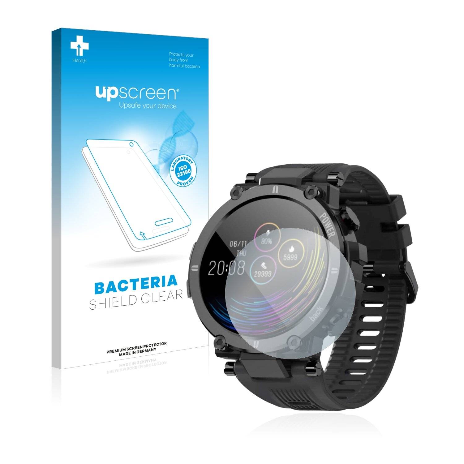upscreen Bacteria Shield Clear Premium Antibakterielle Displayschutzfolie für Smart-T