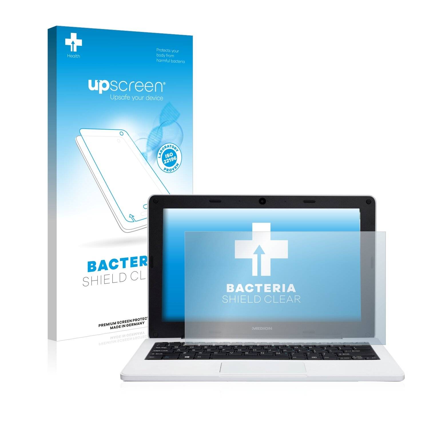upscreen Bacteria Shield Clear Premium Antibakterielle Displayschutzfolie für Medion Akoya