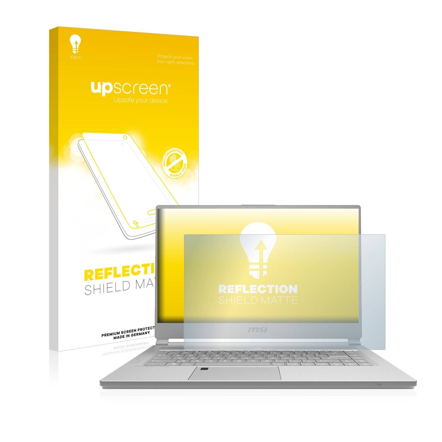 upscreen Reflection Shield Matte Premium Displayschutzfolie für MSI P65