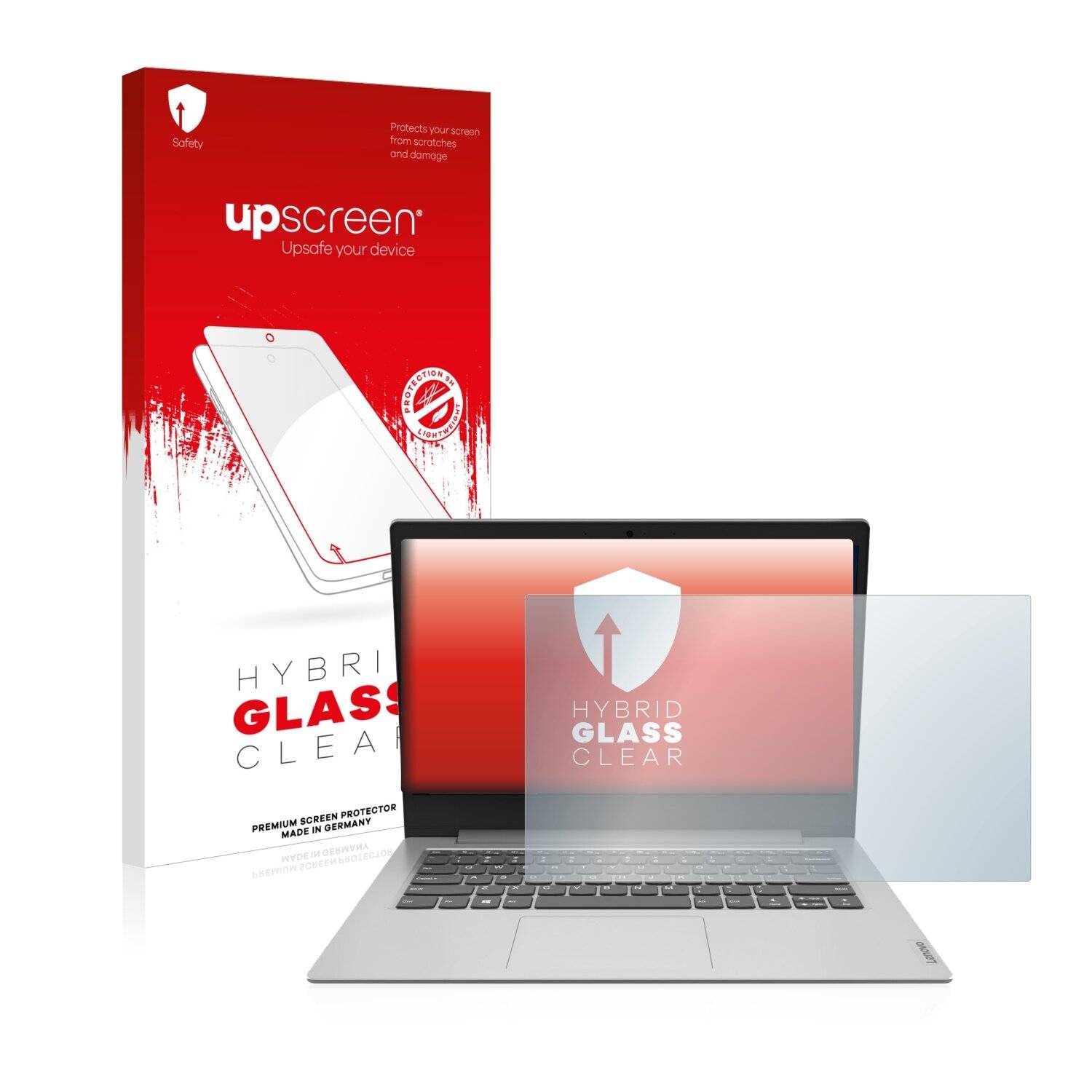 upscreen Hybrid Glass Clear Premium Schutzglas Folie für Lenovo IdeaPad Slim 1