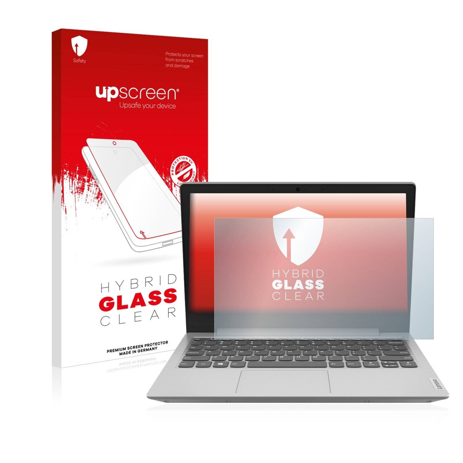 upscreen Hybrid Glass Clear Premium Schutzglas Folie für Lenovo IdeaPad Slim 1