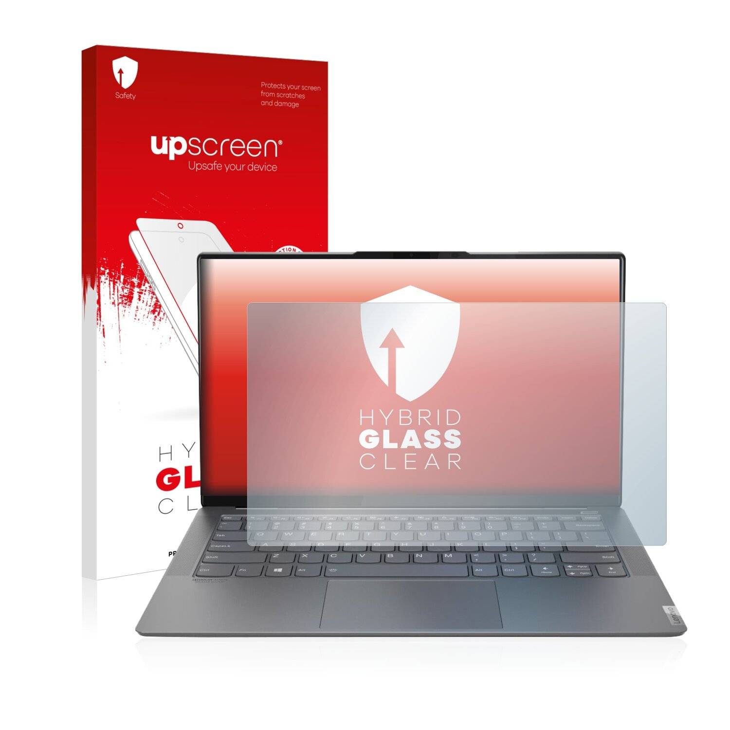 upscreen Hybrid Glass Clear Premium Schutzglas Folie für Lenovo Yoga S940