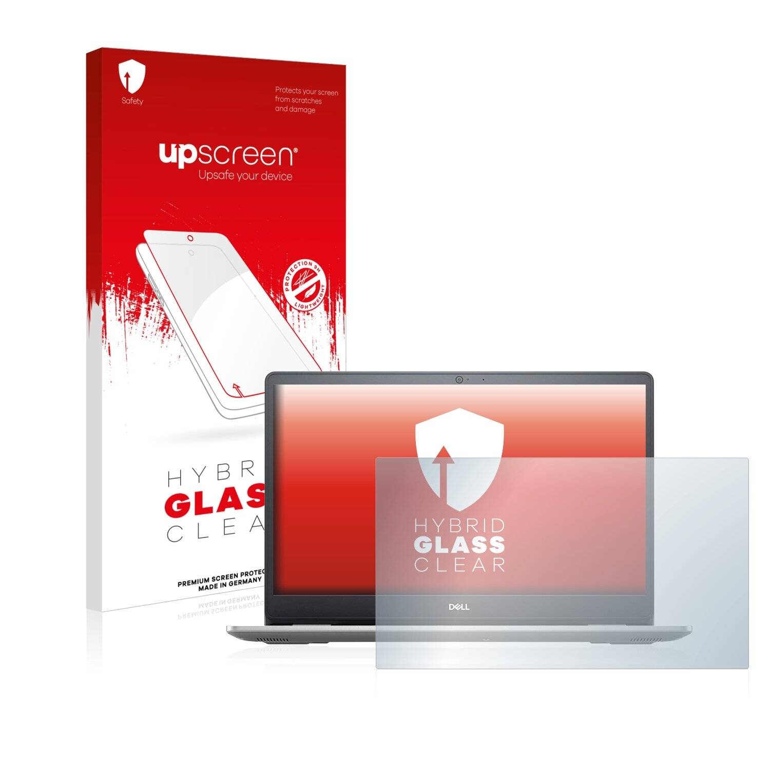 upscreen Hybrid Glass Clear Premium Schutzglas Folie für Dell Inspiron 15