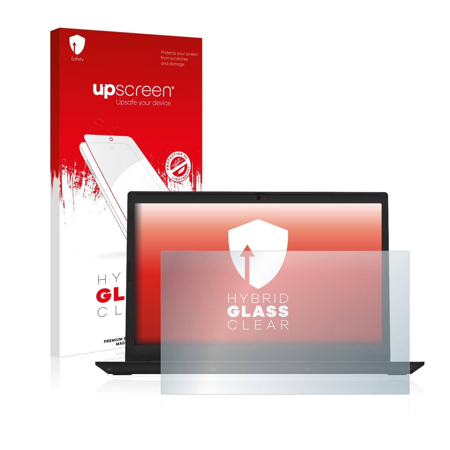 upscreen Hybrid Glass Clear Premium Schutzglas Folie für Lenovo V340