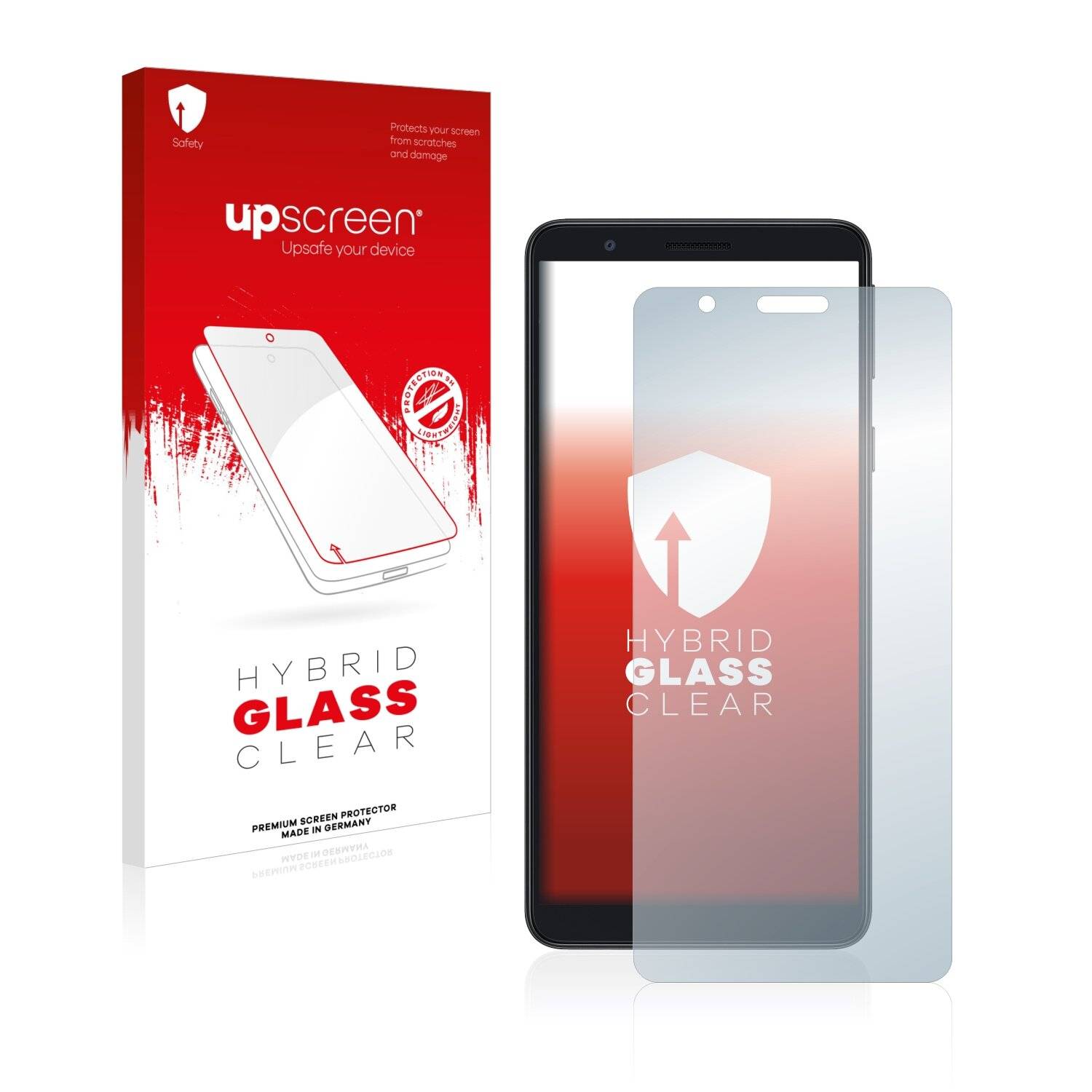 upscreen Hybrid Glass Clear Premium Schutzglas Folie für Samsung Galaxy M01
