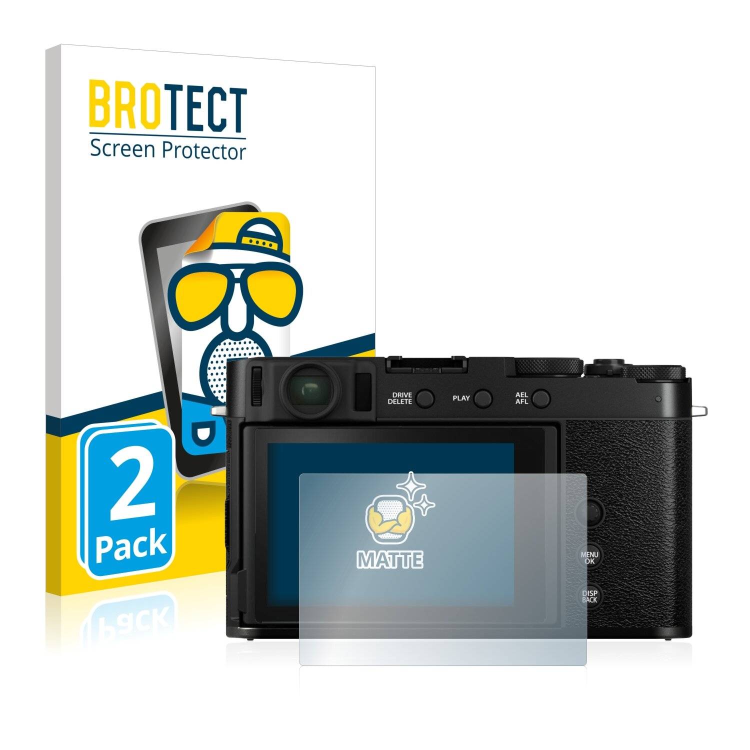 2x BROTECT Matte Displayschutzfolie für Fujifilm X-E4 - Entspiegelt,
