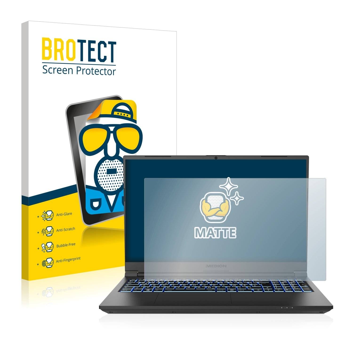 BROTECT Matte Displayschutzfolie für Medion Erazer Crawler E10 - Entspiegelt,