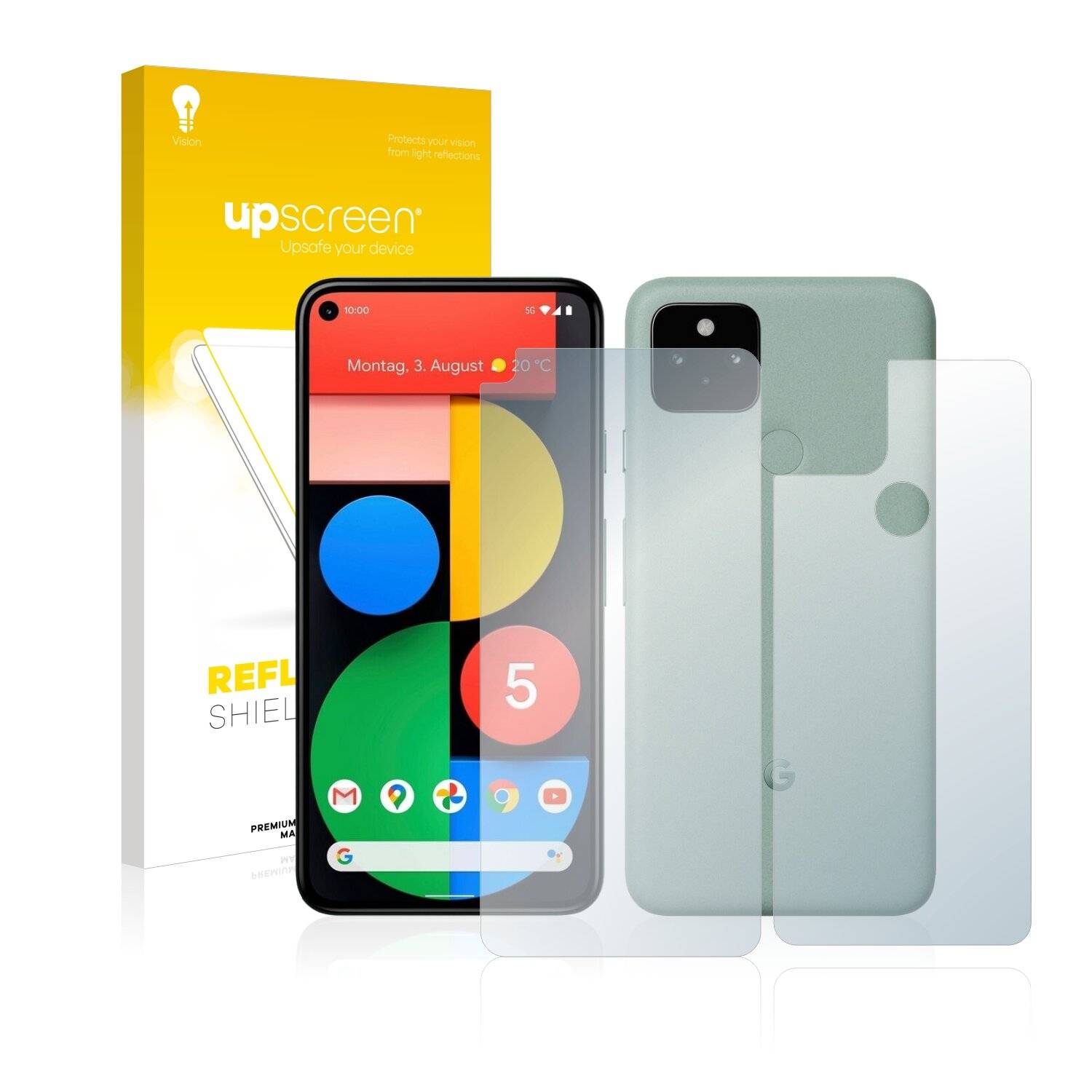 upscreen Reflection Shield Matte Premium Displayschutzfolie für Google Pixel 5 (Vorder +