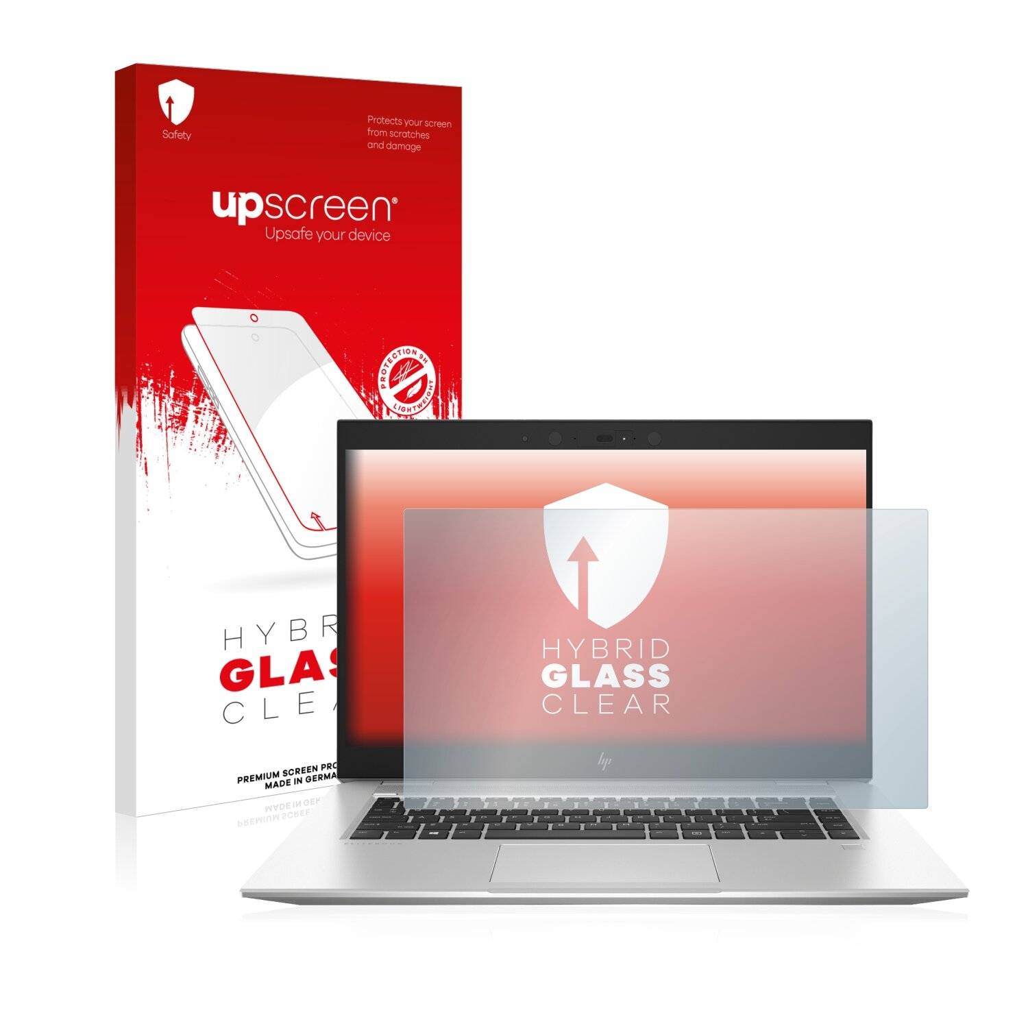 upscreen Hybrid Glass Clear Premium Schutzglas Folie für HP EliteBook 1050