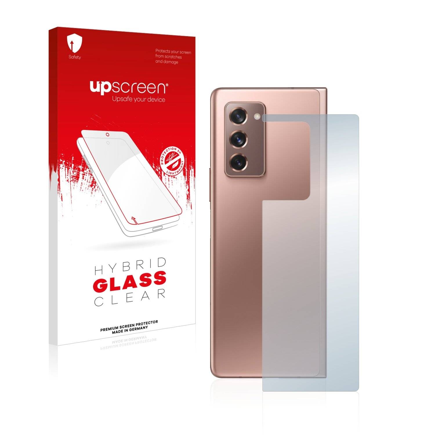 upscreen Hybrid Glass Clear Premium Schutzglas Folie für Samsung Galaxy Z Fold 2 5G