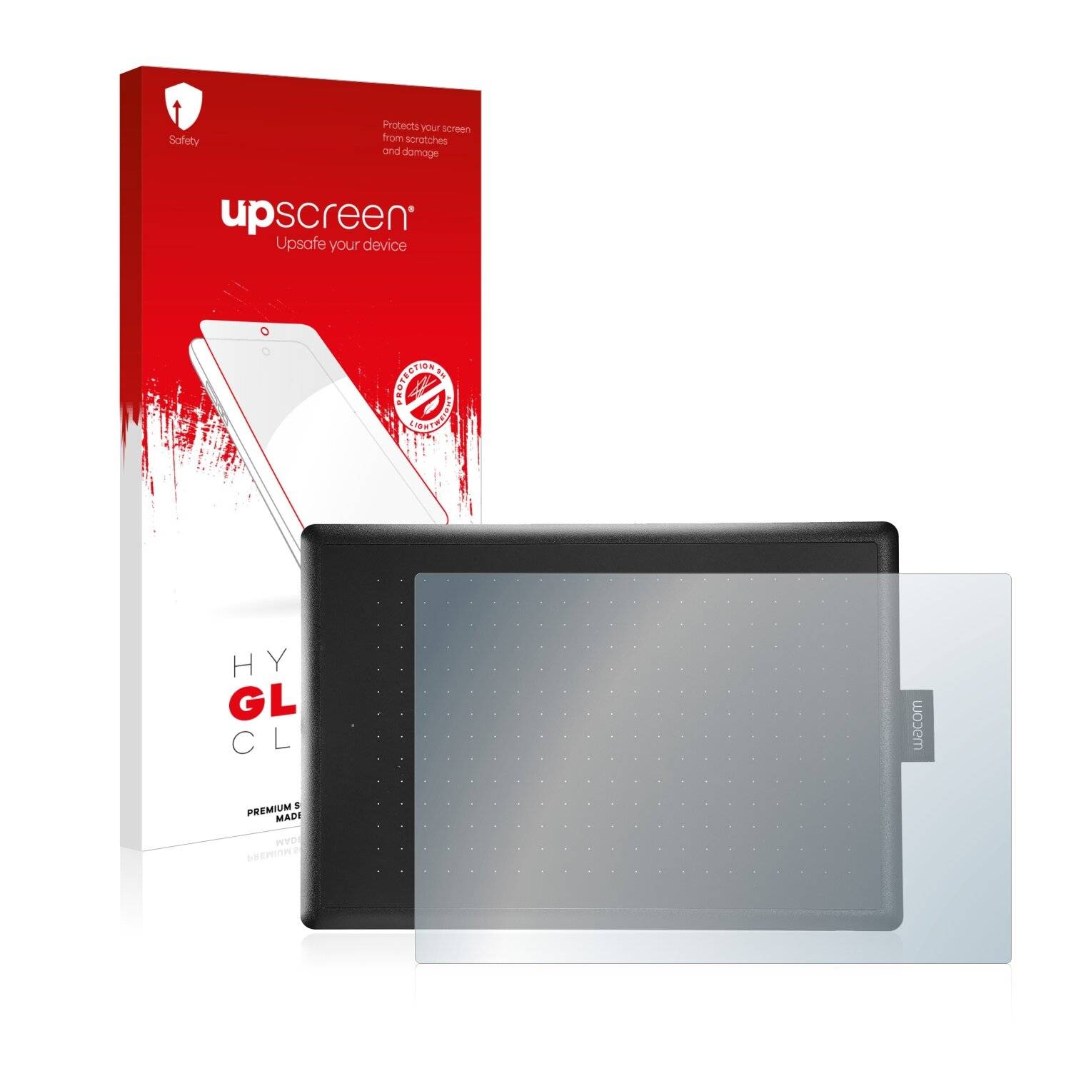 upscreen Hybrid Glass Clear Premium Schutzglas Folie für Wacom One