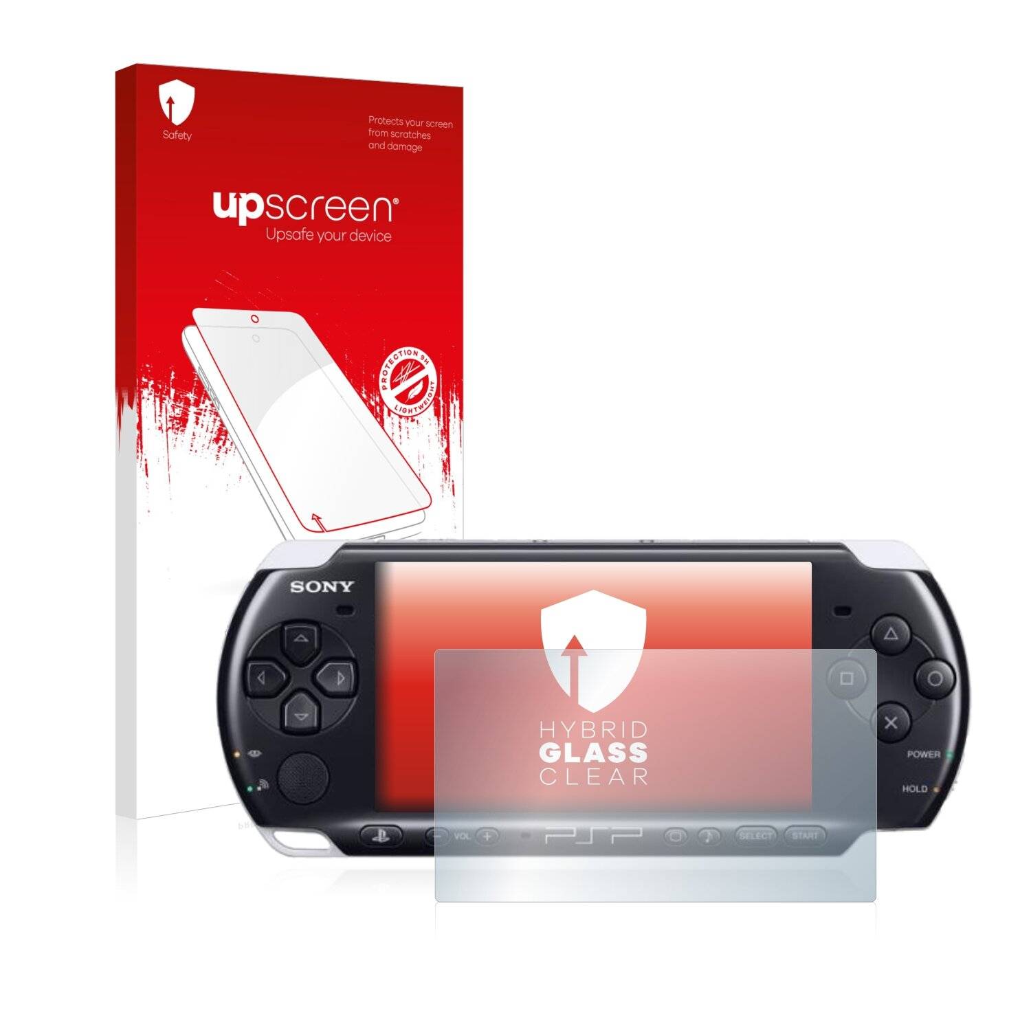 upscreen Hybrid Glass Clear Premium Schutzglas Folie für Sony PSP