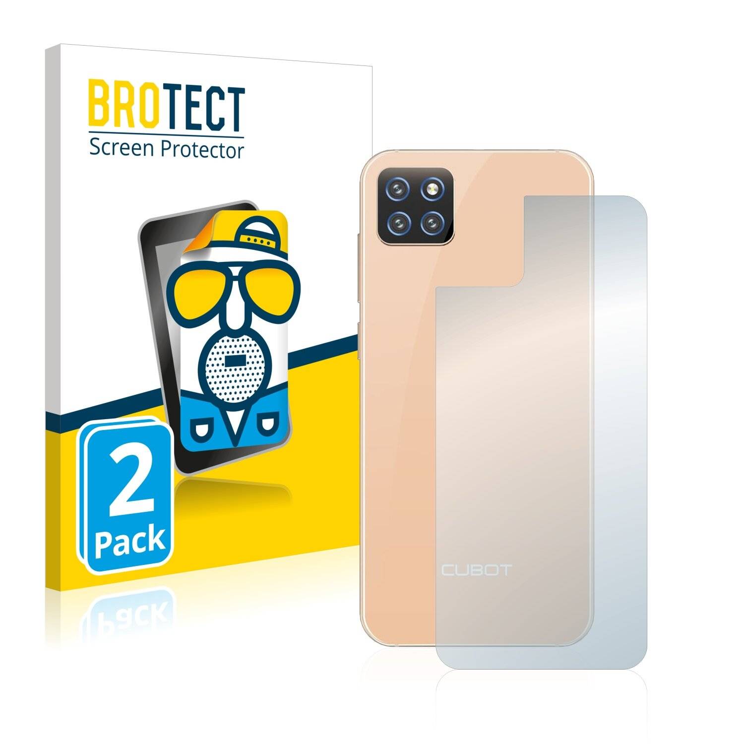 2x BROTECT Matte Displayschutzfolie für Cubot X20 Pro (Rückseite) - Entspiegelt,