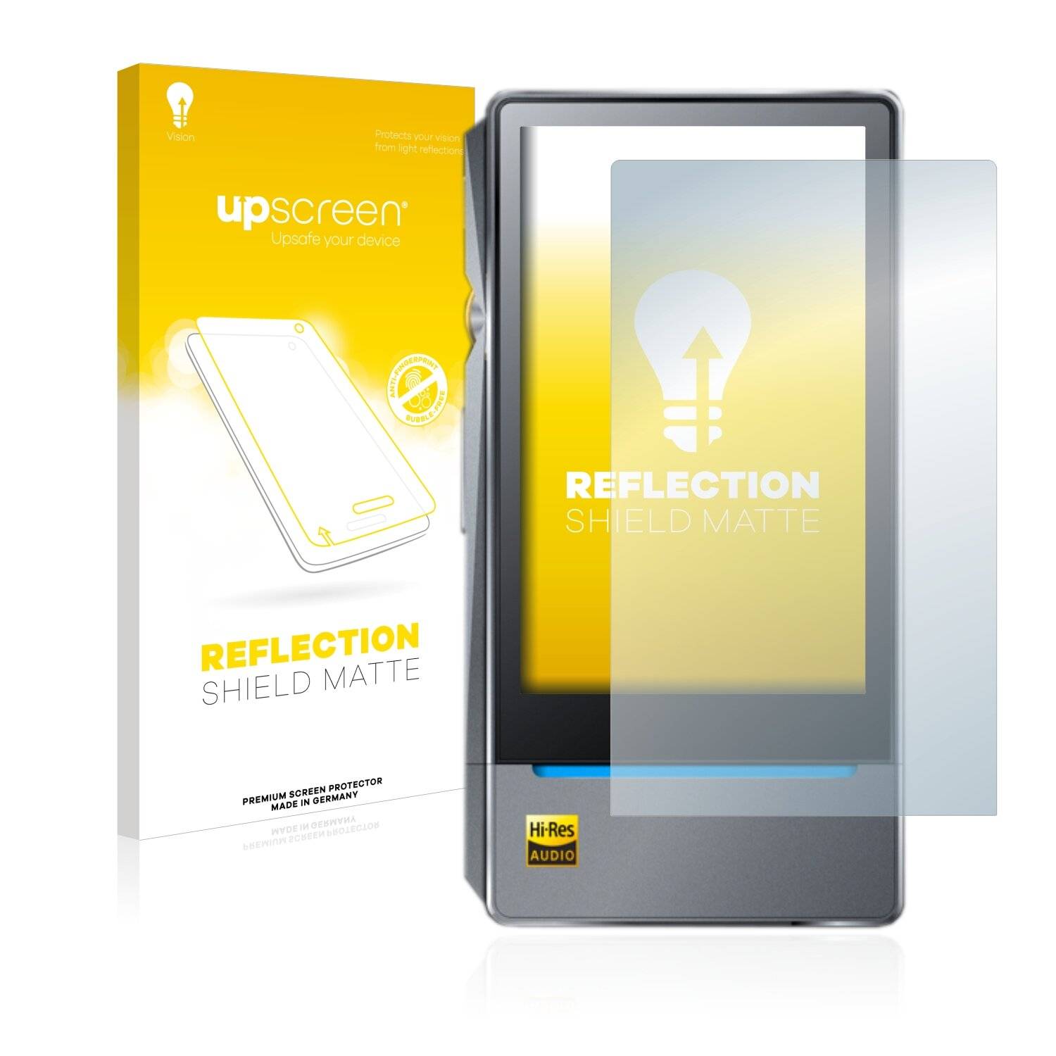 upscreen Reflection Shield Matte Premium Displayschutzfolie für FiiO X7 Mark