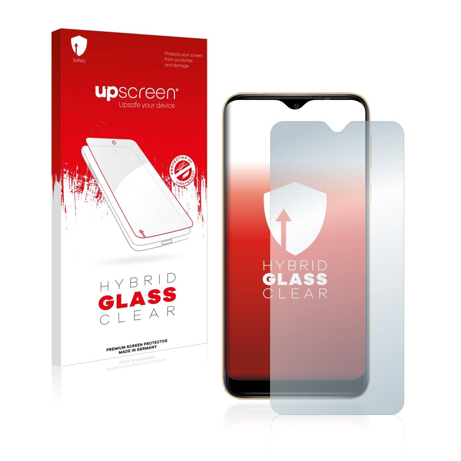 upscreen Hybrid Glass Clear Premium Schutzglas Folie für Wiko