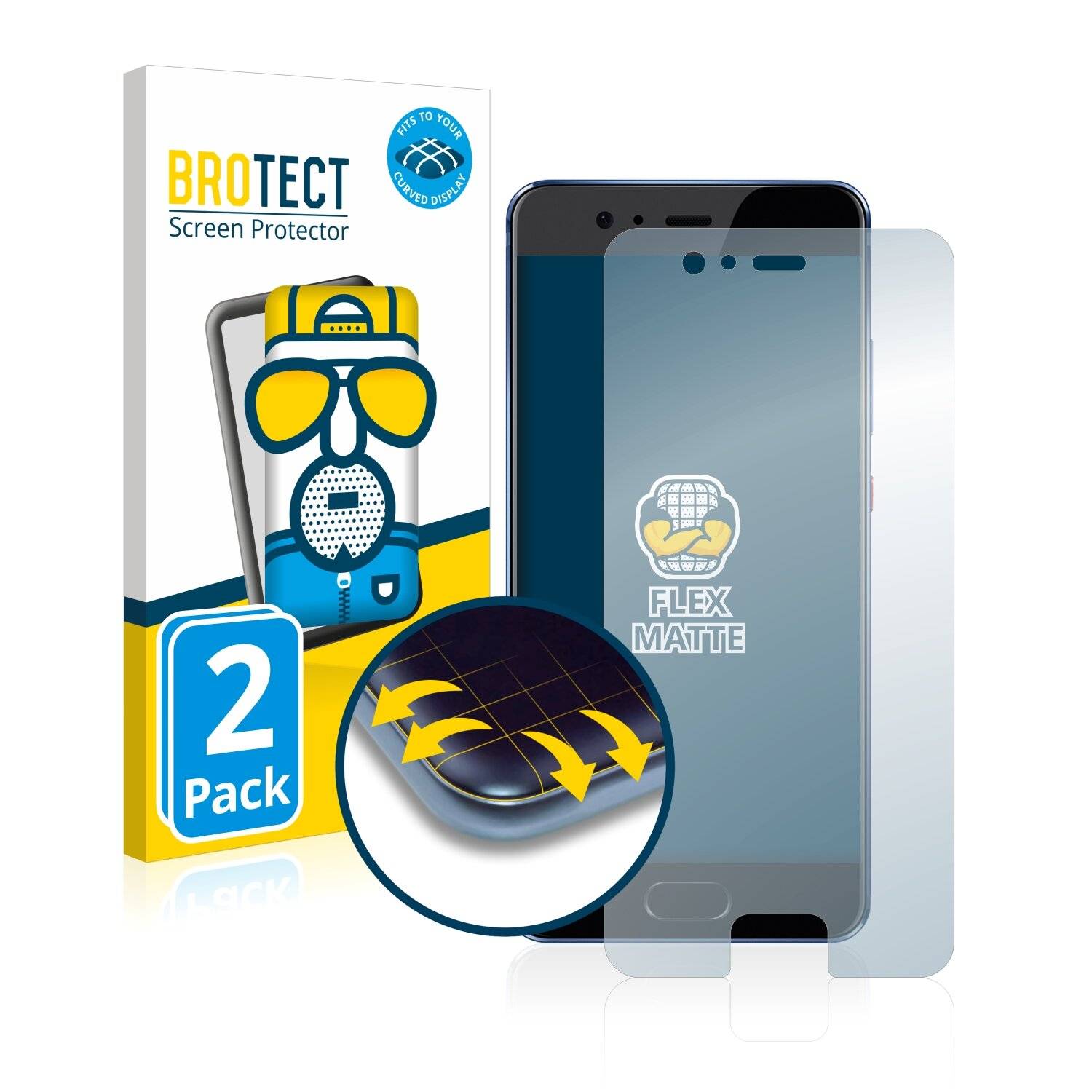 2x BROTECT Flex Matte Full-Cover Displayschutzfolie für Huawei