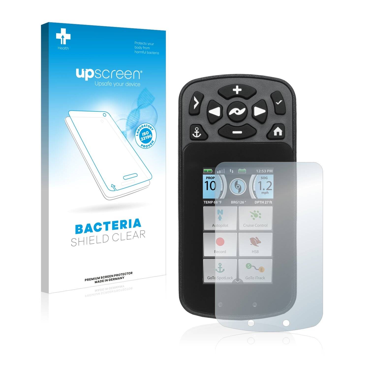 upscreen Bacteria Shield Clear Premium Antibakterielle Displayschutzfolie für Minn Kota