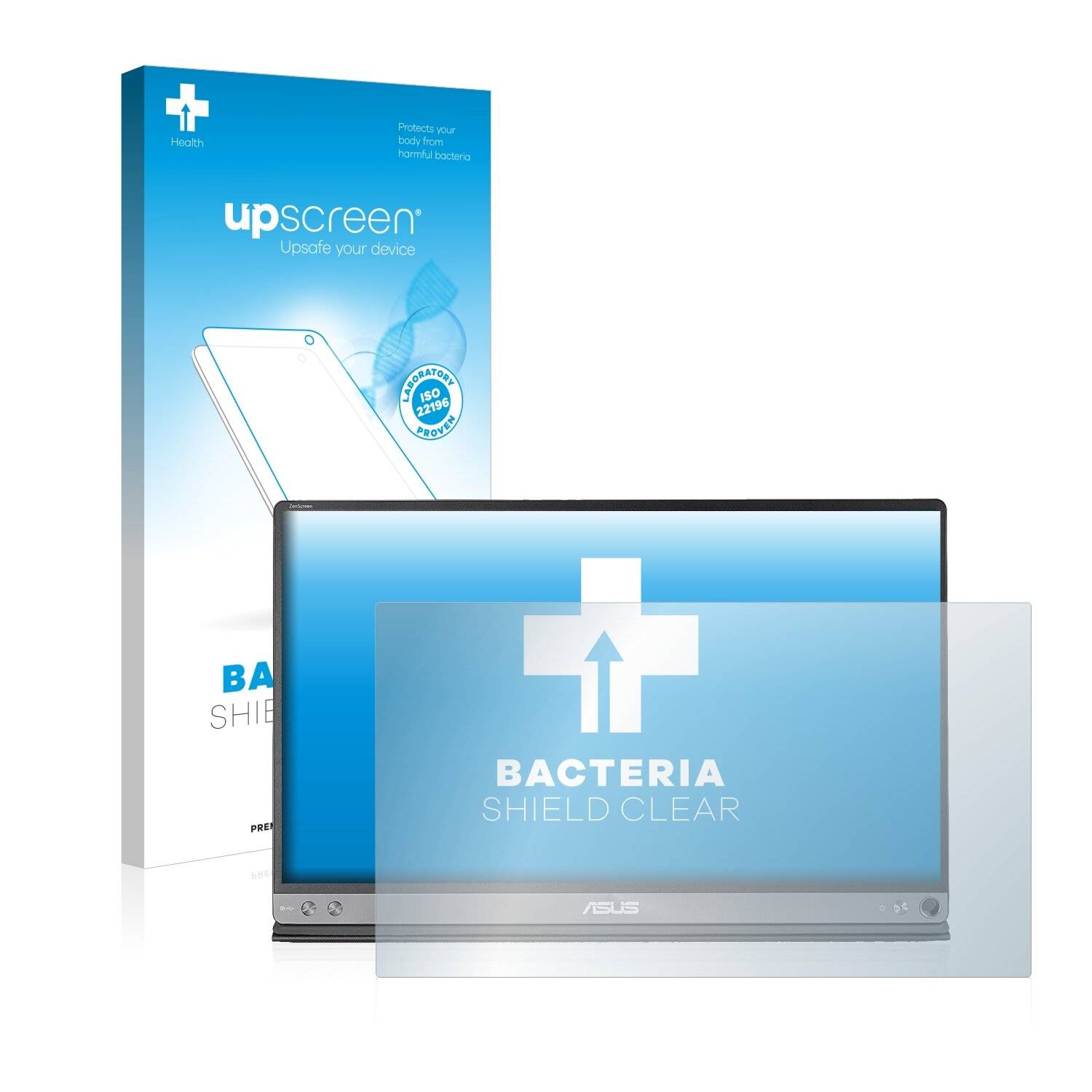 upscreen Bacteria Shield Clear Premium Antibakterielle Displayschutzfolie für Asus ZenScreen