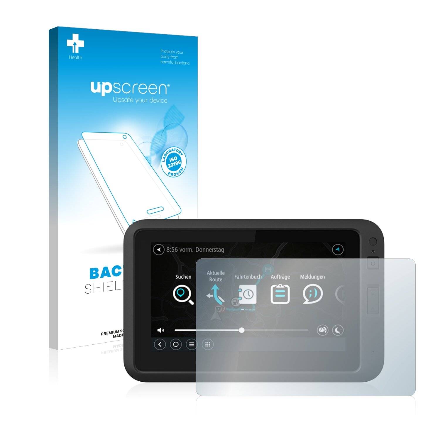 upscreen Bacteria Shield Clear Premium Antibakterielle Displayschutzfolie für TomTom Pro