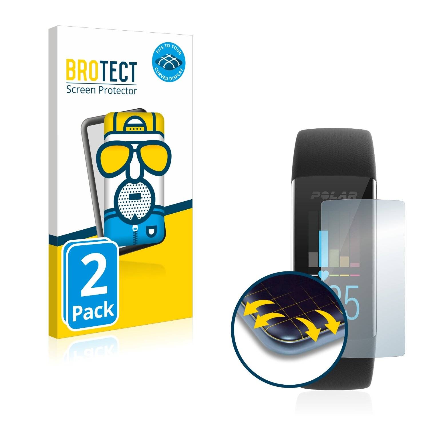2x BROTECT Flex Matte Full-Cover Displayschutzfolie für Polar