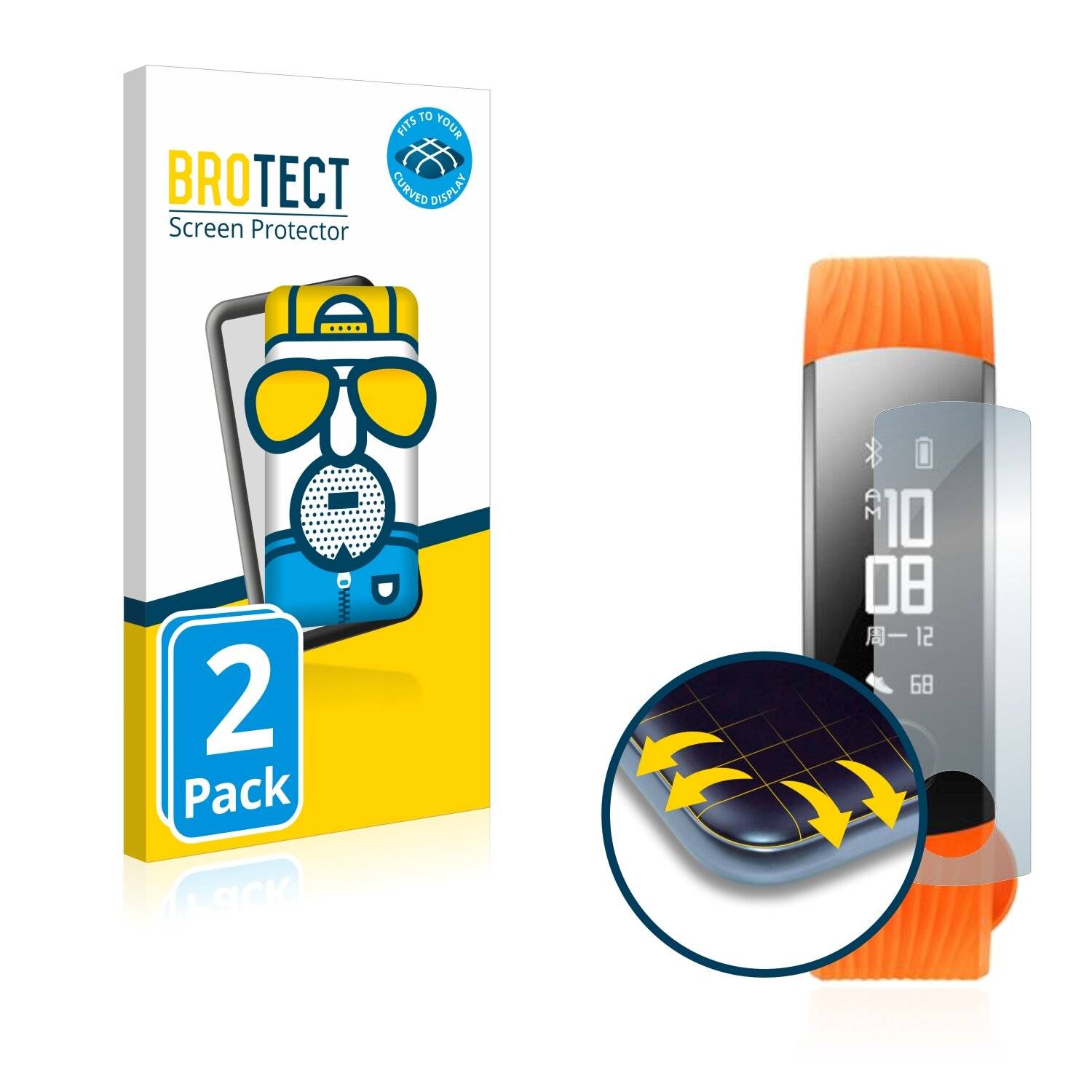 2x BROTECT Flex Matte Full-Cover Displayschutzfolie für Honor Band