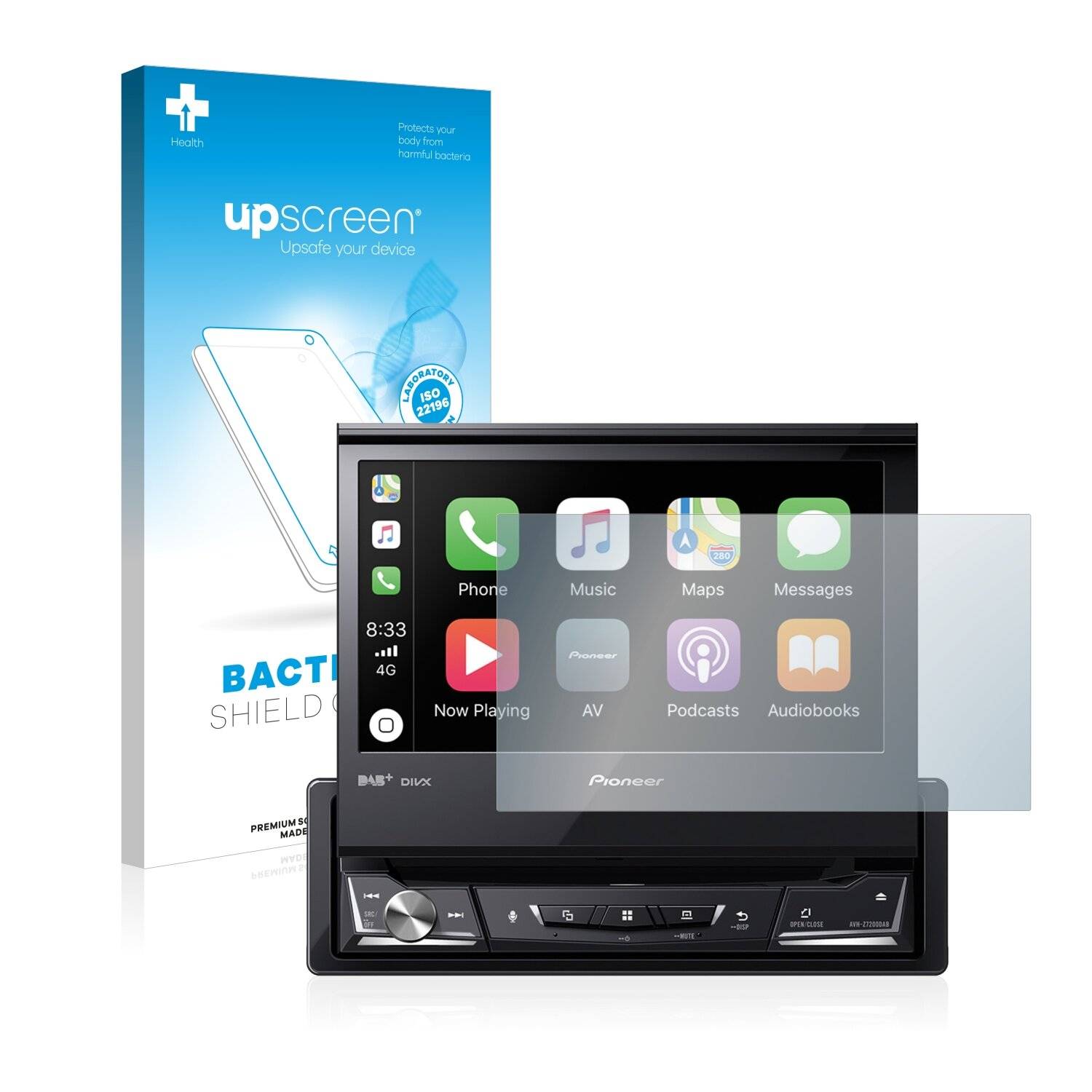 upscreen Bacteria Shield Clear Premium Antibakterielle Displayschutzfolie für Pioneer